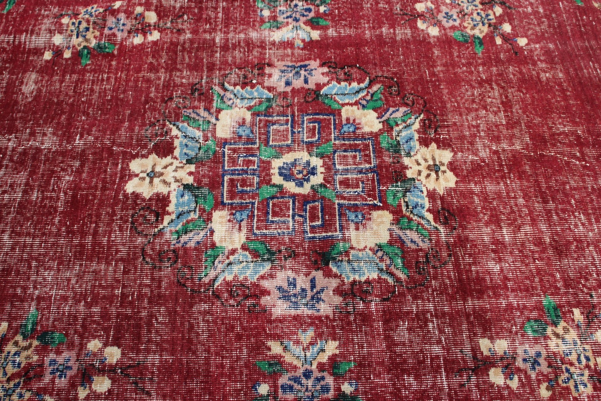 4.9x7.8 ft Alan Halıları, Vintage Halılar, Türk Halısı, El Dokuma Halılar, Kırmızı Nötr Halı, Türkiye Halıları, Boho Alanı Halıları, İç Mekan Halıları, Antika Halı