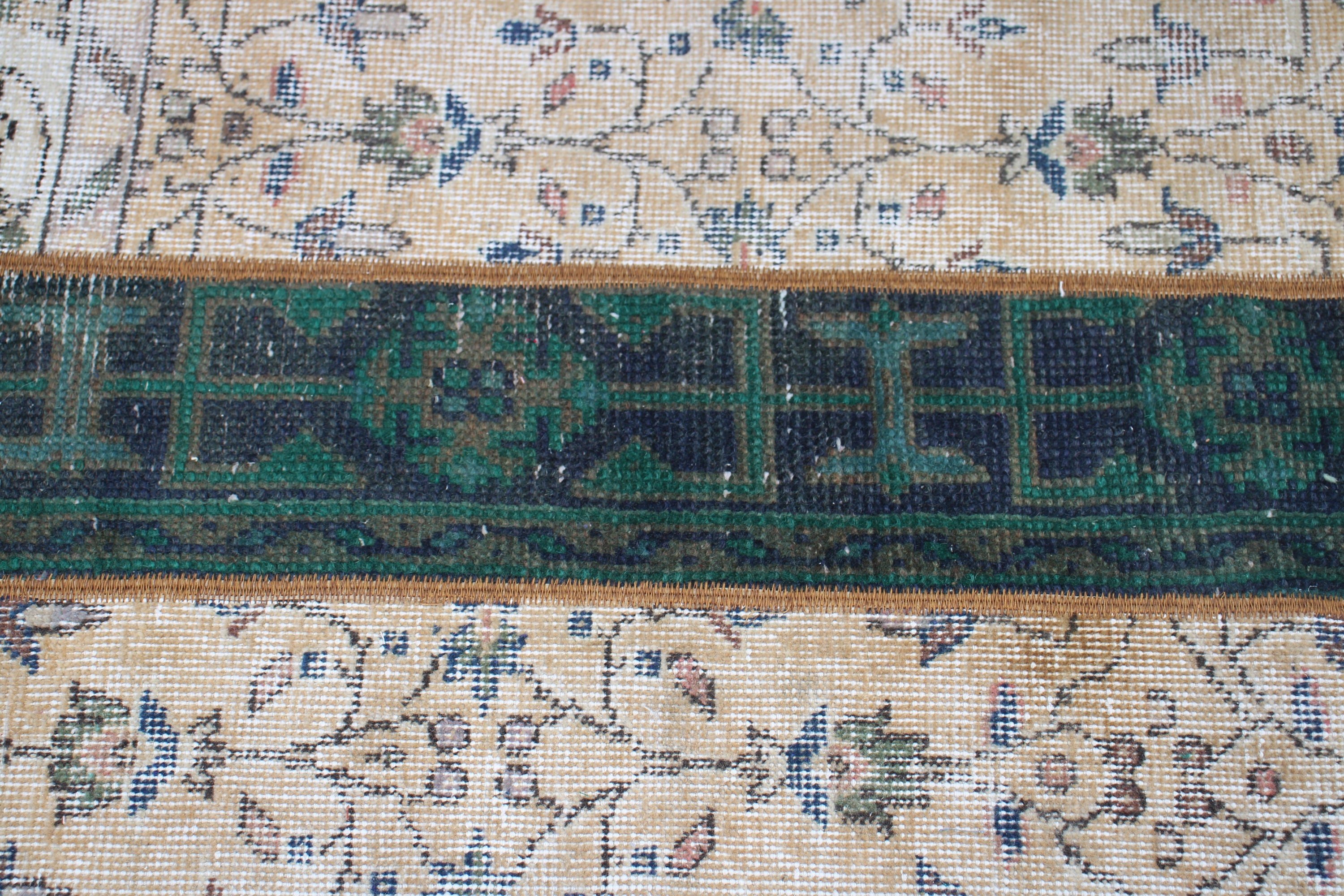 Araba Paspas Halısı, Vintage Halılar, El Dokuma Halı, Banyo Halıları, Bej Nötr Halılar, Ev Dekorasyonu Halısı, Türk Halısı, 1.9x3.6 ft Küçük Halılar, Boho Halıları