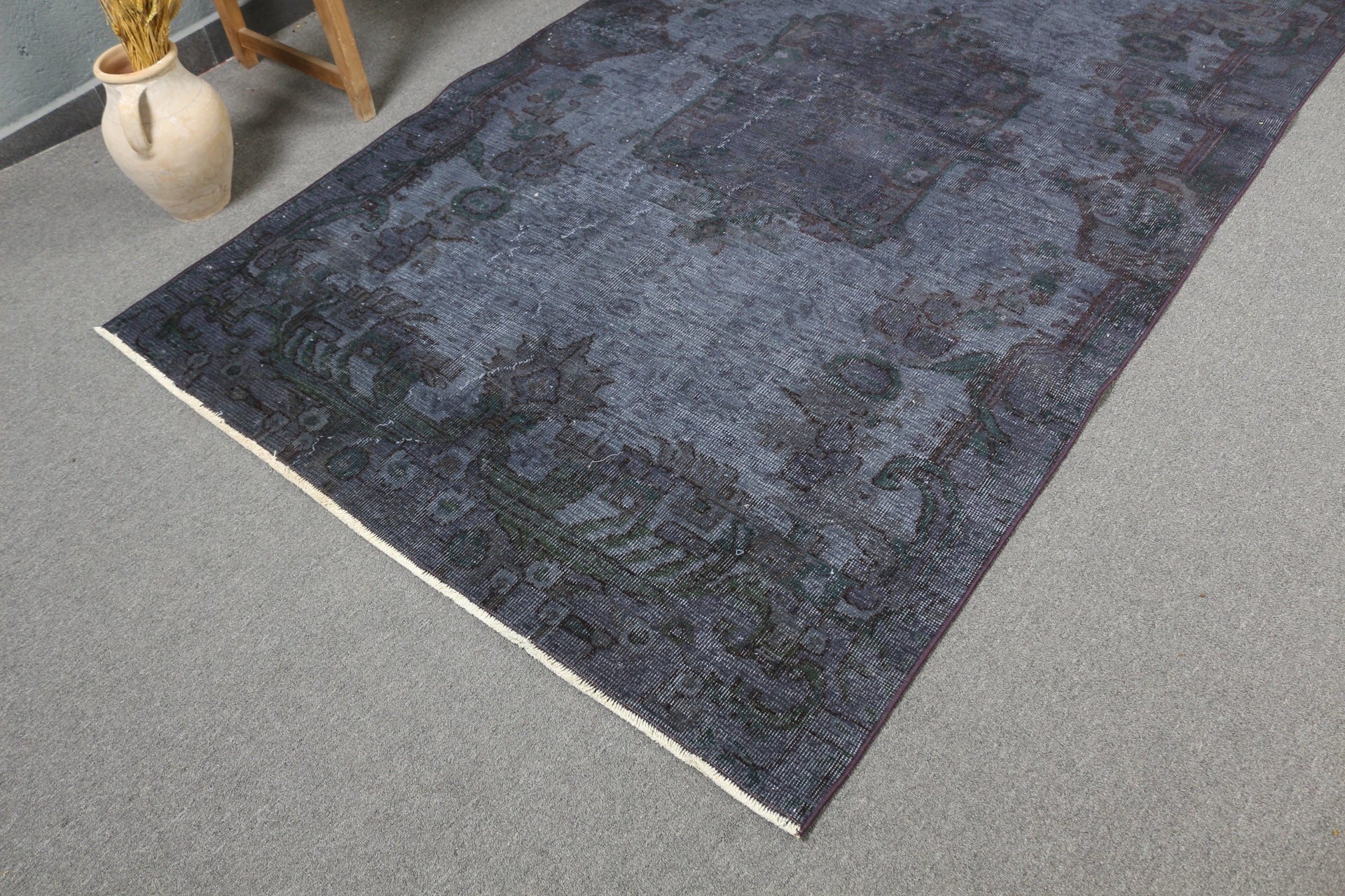 Vintage Rug, 5x8.3 ft Large Rug, Turkish Rugs, Antique Rug, Gray Antique Rug, Salon Rugs, Art Rug, Bedroom Rug, Anatolian Rugs, Office Rugs