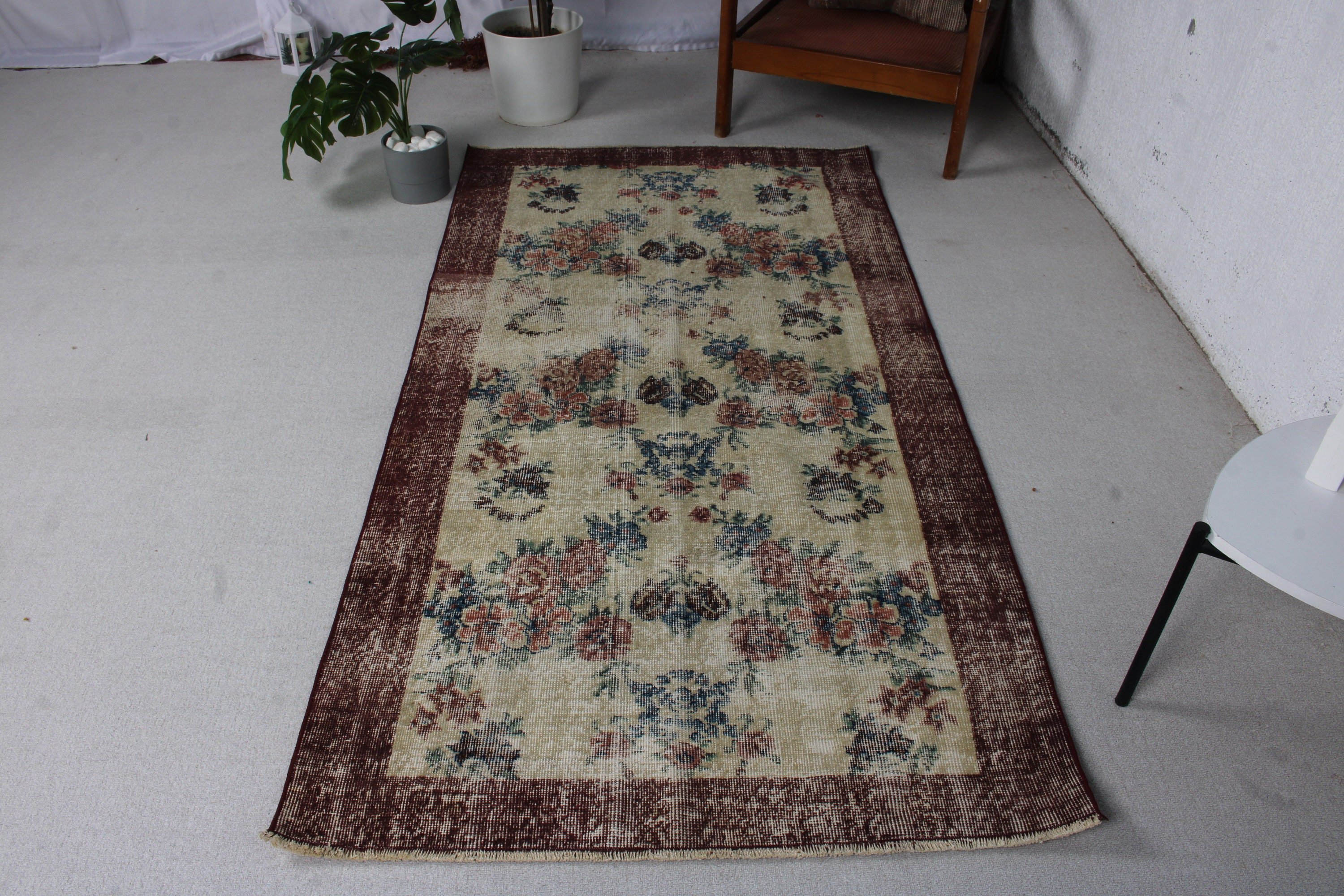 3,5x6,7 ft Aksan Halısı, Türk Halıları, Nötr Halılar, Bej Ev Dekorasyonu Halısı, Yer Halıları, Boho Vurgulu Halı, Modern Halı, Çocuk Halıları, Vintage Halı