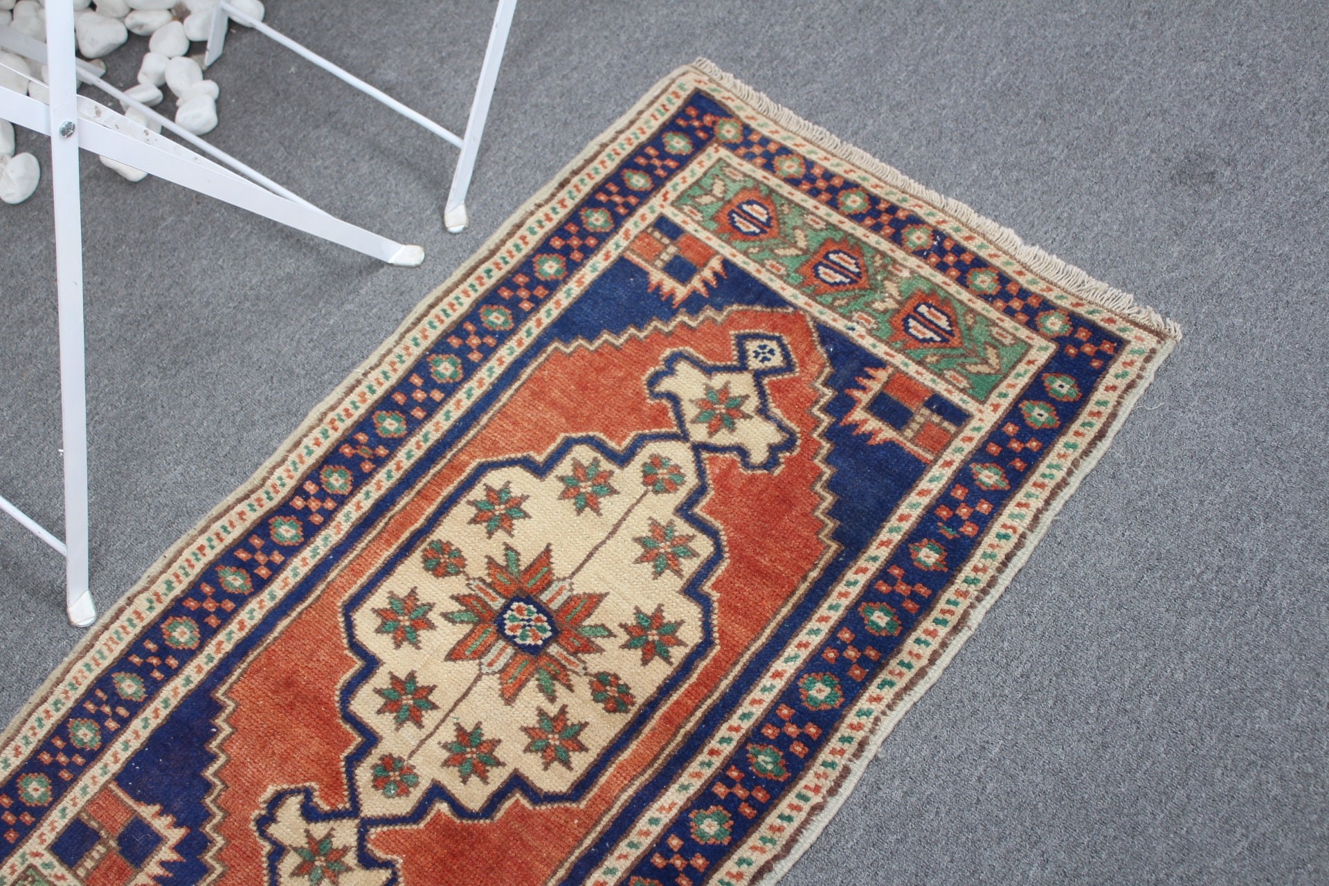 Mutfak Halıları, Kapı Paspası Halısı, Aztek Halısı, Kırmızı 1.9x3.5 ft Küçük Halı, Yün Halıları, Vintage Halılar, Yatak Odası Halısı, Türk Halısı