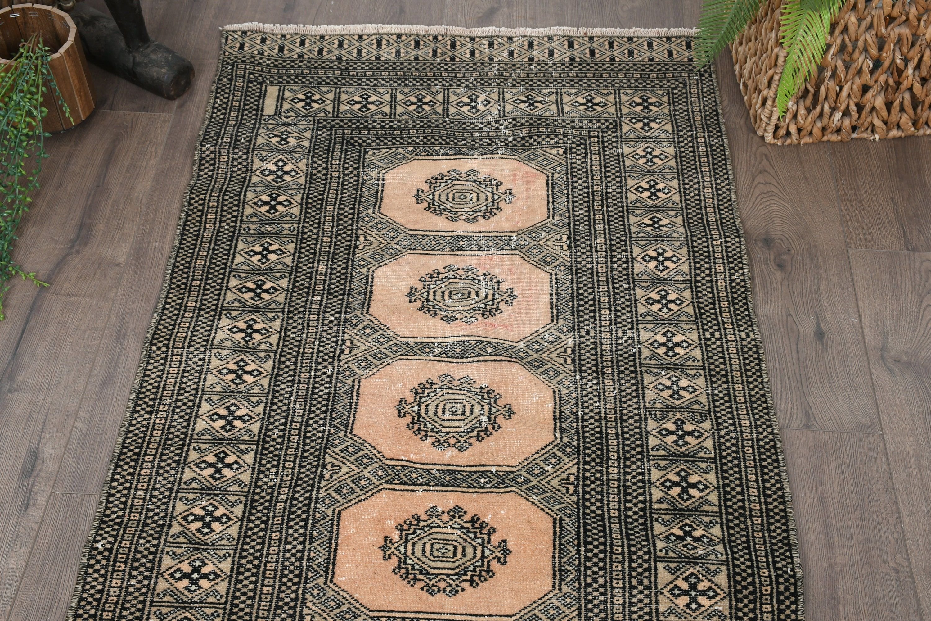 Siyah Antika Halı, Türk Halıları, Havalı Halı, Merdiven Halıları, Vintage Halılar, Mutfak Halıları, 2.6x8.6 ft Runner Halıları, Vintage Dekor Halısı, Yün Halı