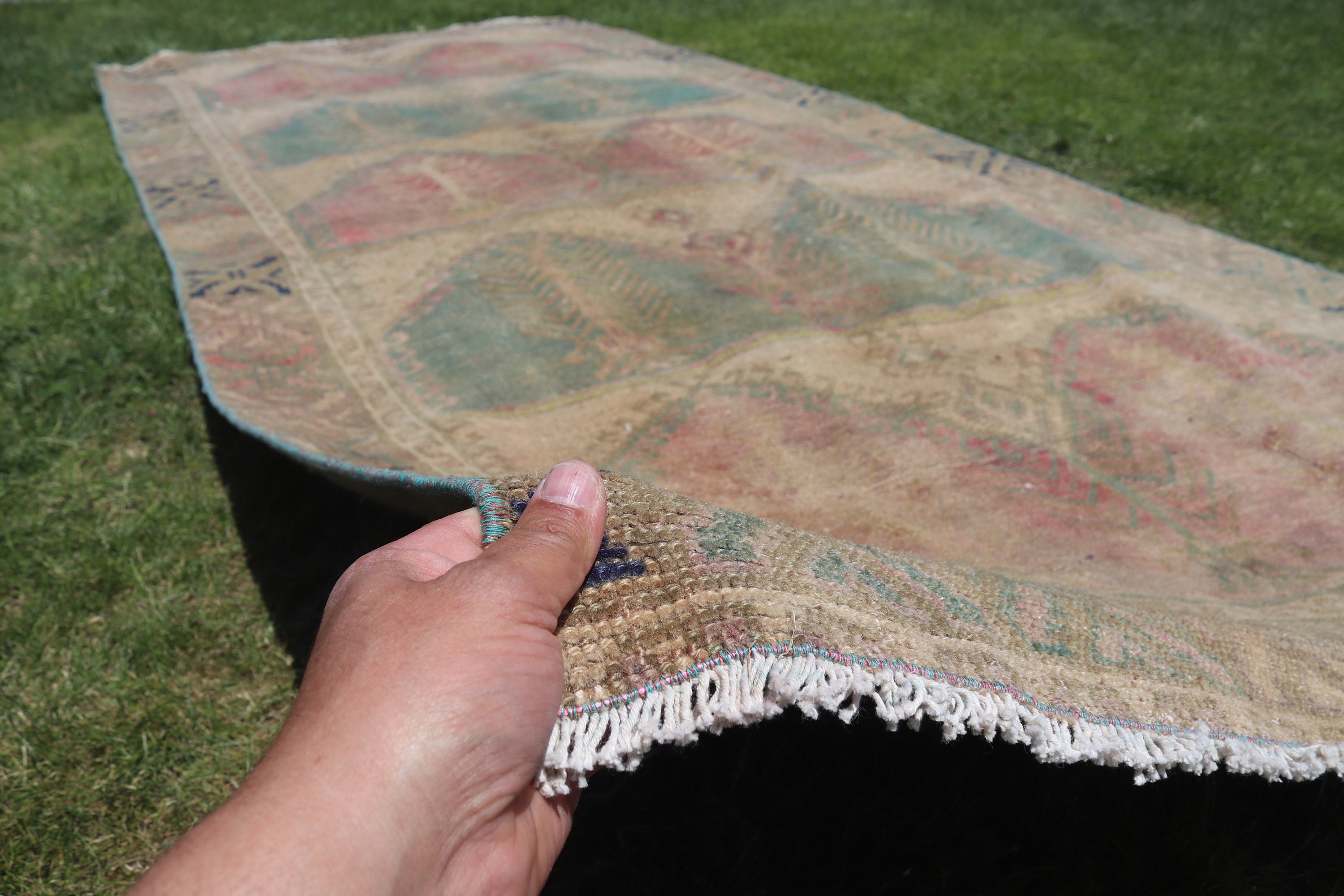 5x11.5 ft Large Rug, Pink Geometric Rug, Vintage Rug, Cool Rugs, Aesthetic Rug, Turkish Rug, Dining Room Rugs, Antique Rug, Large Boho Rugs