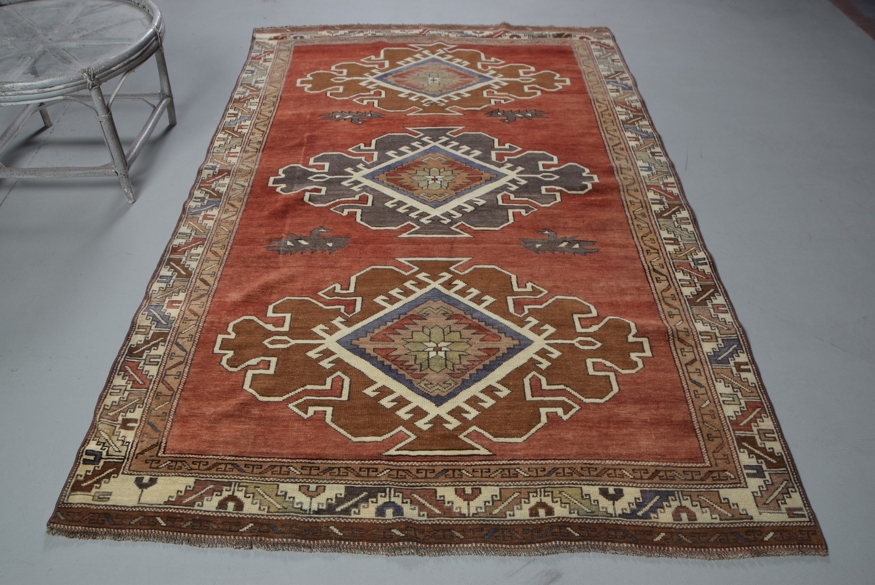 Red Cool Rugs, Art Rugs, Dining Room Rug, 5.3x8 ft Large Rug, Turkish Rugs, Rugs for Salon, Bedroom Rug, Oushak Rug, Vintage Rug, Salon Rug