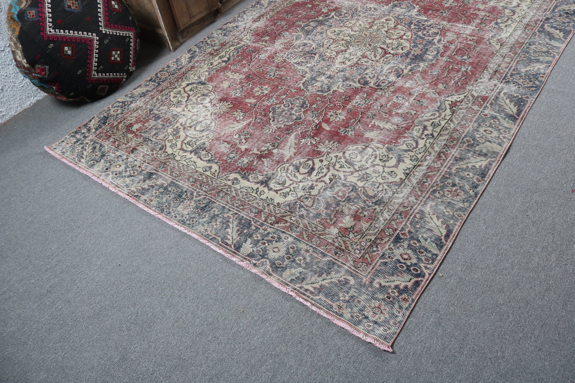 Mor Soğuk Halı, Türk Halıları, 5.9x9.5 ft Büyük Halılar, Fas Halısı, Yatak Odası Halısı, Oturma Odası Halısı, Büyük Oushak Halıları, Vintage Halılar