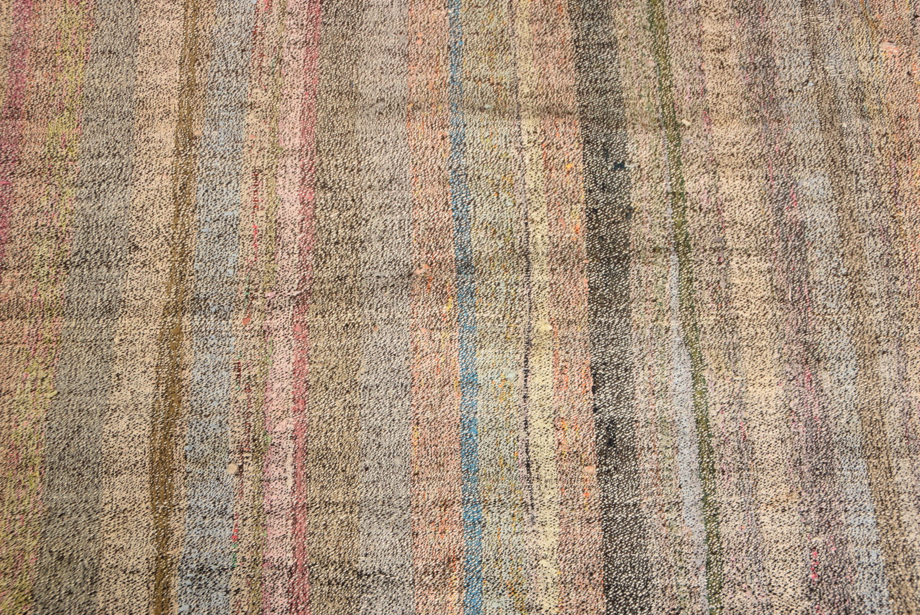 Gökkuşağı Oushak Halı, Vintage Halı, 2.8x8.3 ft Runner Halı, Boho Halı, Koridor Halısı, Mutfak Halısı, Oushak Halıları, Kilim, Türk Halıları