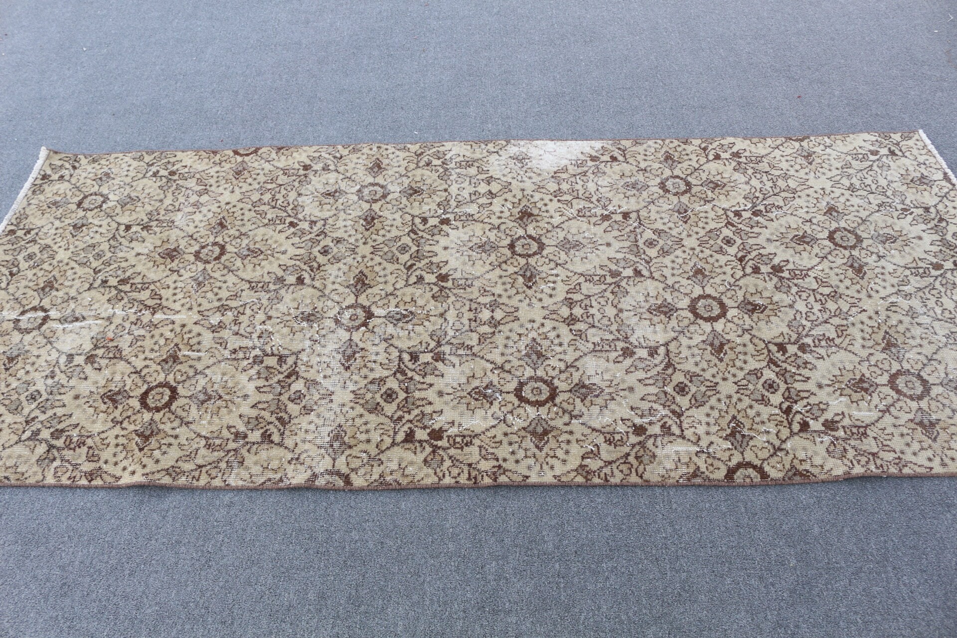 3.4x7.9 ft Area Rugs, Bedroom Rug, Beige Oriental Rugs, Rugs for Nursery, Turkish Rugs, Kitchen Rug, Oushak Rugs, Vintage Rugs, Floor Rugs