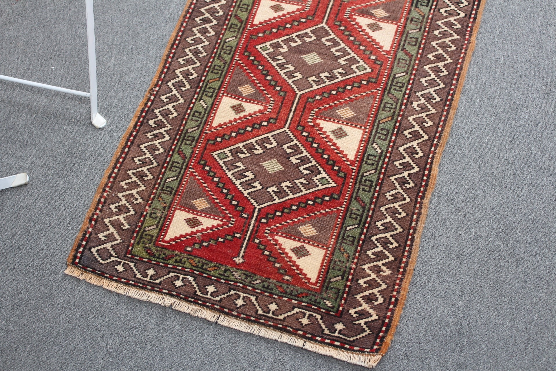 Turkish Rugs, Vintage Rug, Bath Rug, Brown Home Decor Rugs, 1.9x3.4 ft Small Rug, Rugs for Nursery, Bedroom Rugs, Antique Rug, Entry Rug