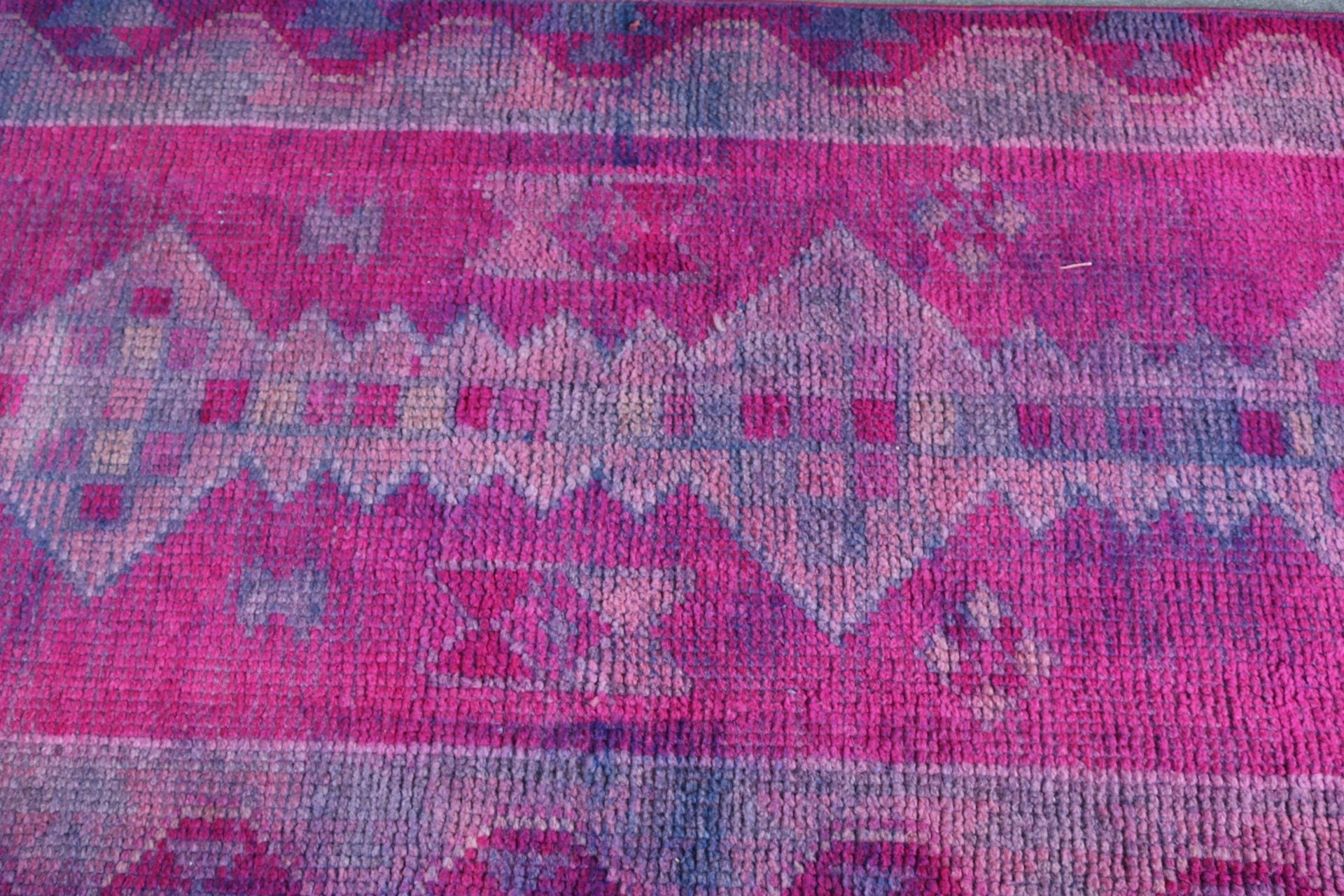 Pink Home Decor Rugs, Turkish Rug, 3x12.5 ft Runner Rug, Vintage Rug, Stair Rug, Long Runner Rugs, Modern Rug, Bedroom Rugs, Moroccan Rugs