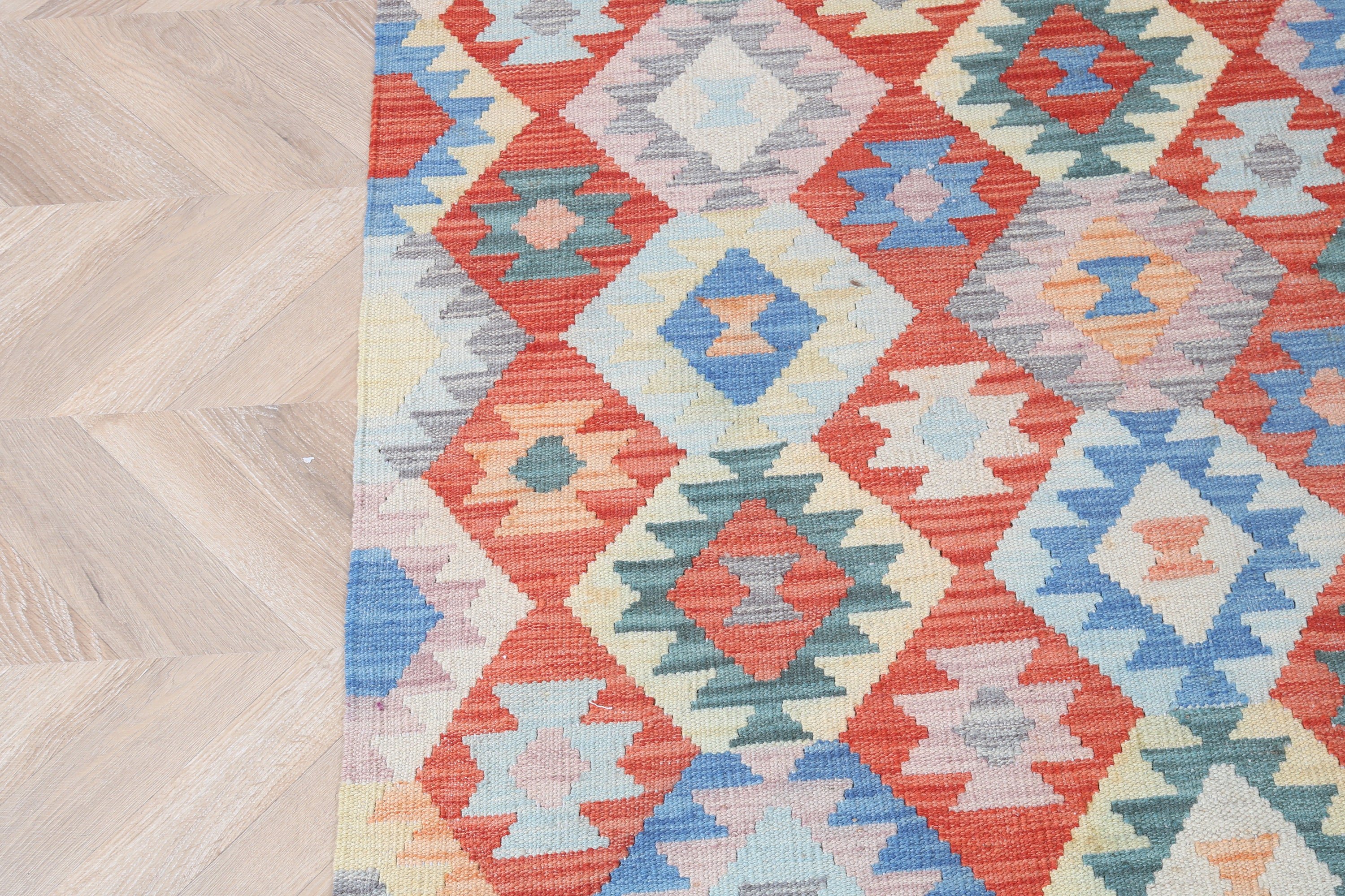 Turkish Rug, Living Room Rugs, Vintage Rug, Large Oushak Rugs, 6x7.6 ft Large Rug, Rainbow Boho Rug, Neutral Rug, Aztec Rug, Flatweave Rugs