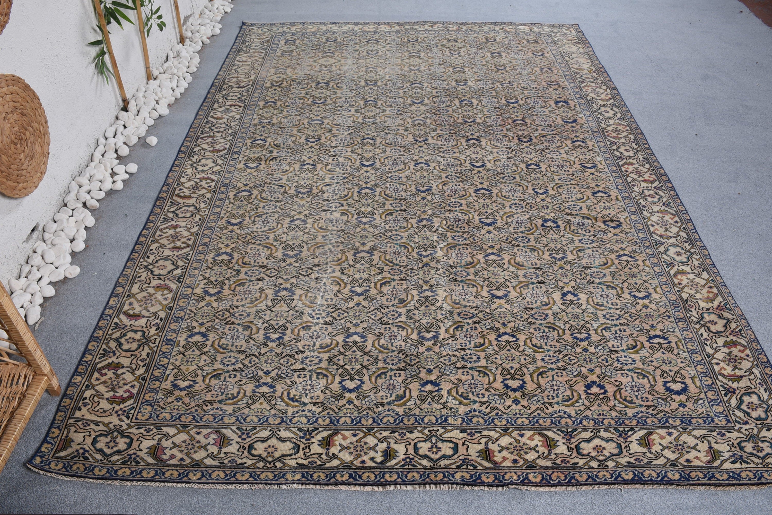 Living Room Rug, Rugs for Dining Room, Kitchen Rugs, Colorful Rugs, 6.1x8.8 ft Large Rugs, Dining Room Rug, Turkish Rug, Vintage Rug