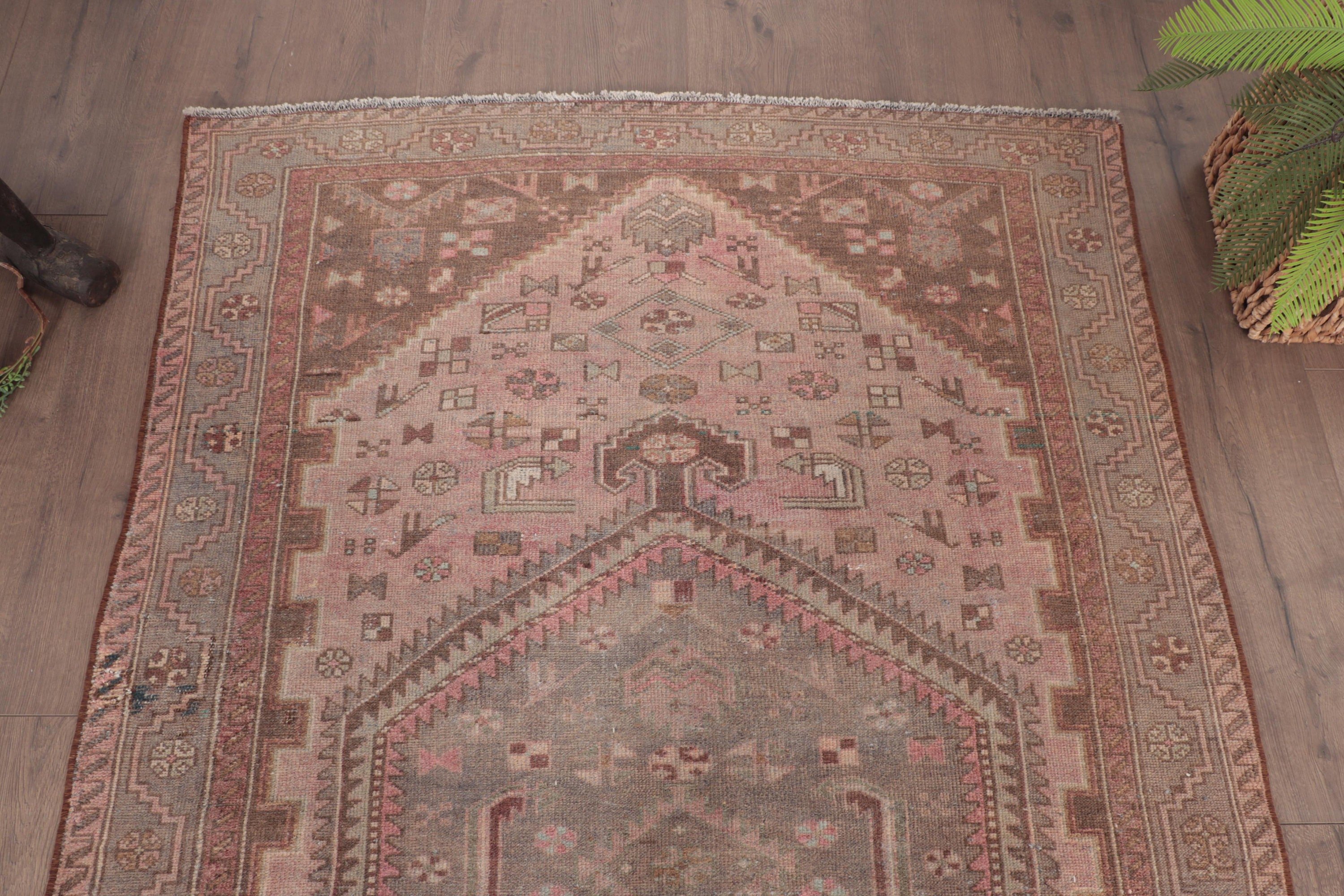 Oushak Bölge Halısı, Havalı Halılar, Yer Halısı, Pembe Boho Halısı, Vintage Dekor Halıları, Türk Halıları, Vintage Alan Halısı, 4x6,6 ft Alan Halısı, Vintage Halılar