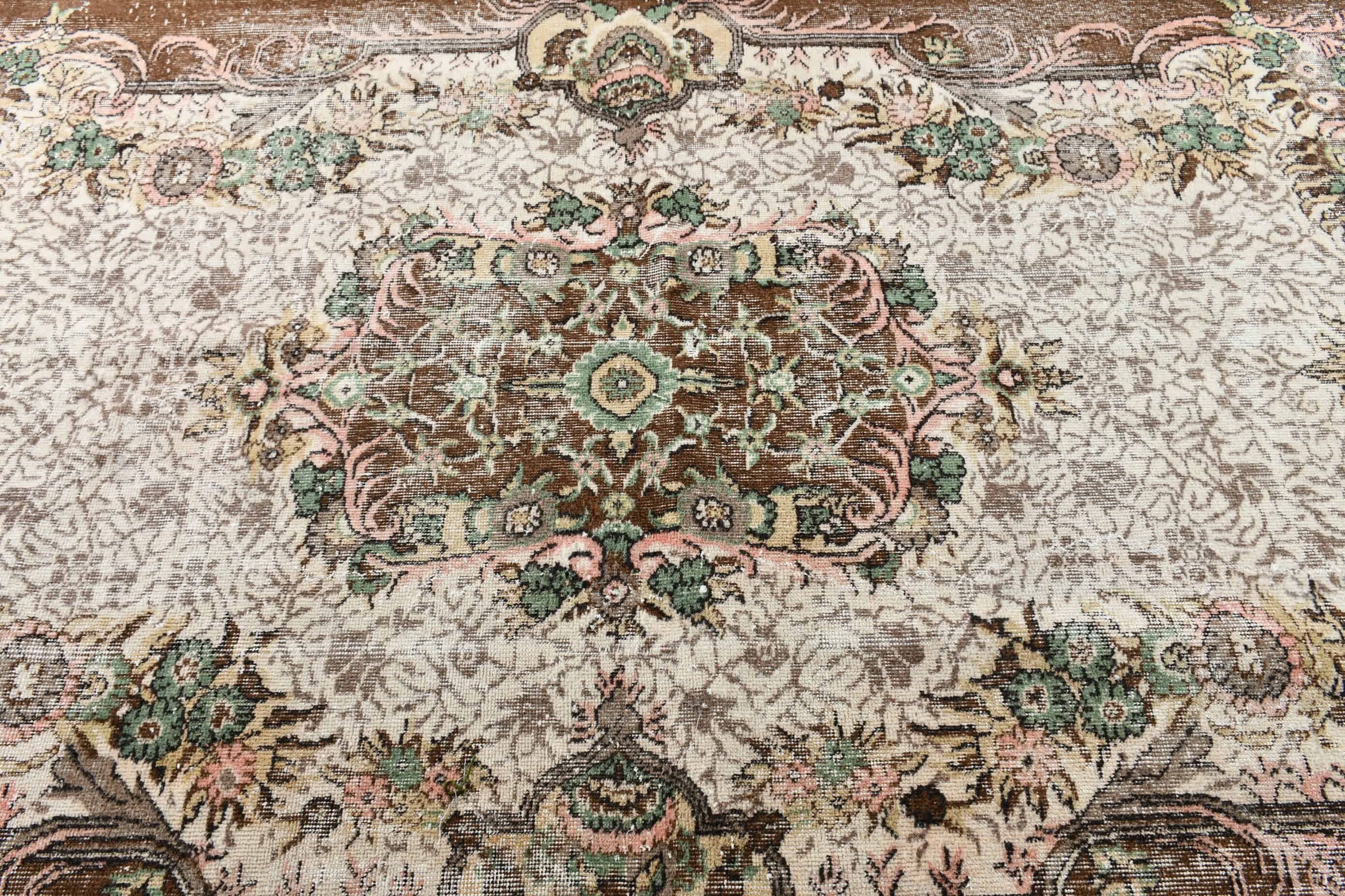 Fas Halısı, Oryantal Halı, Yemek Odası Halısı, Vintage Halı, Dekoratif Halılar, 5.7x9.8 ft Büyük Halı, Salon Halıları, Kahverengi Mutfak Halısı, Türk Halısı