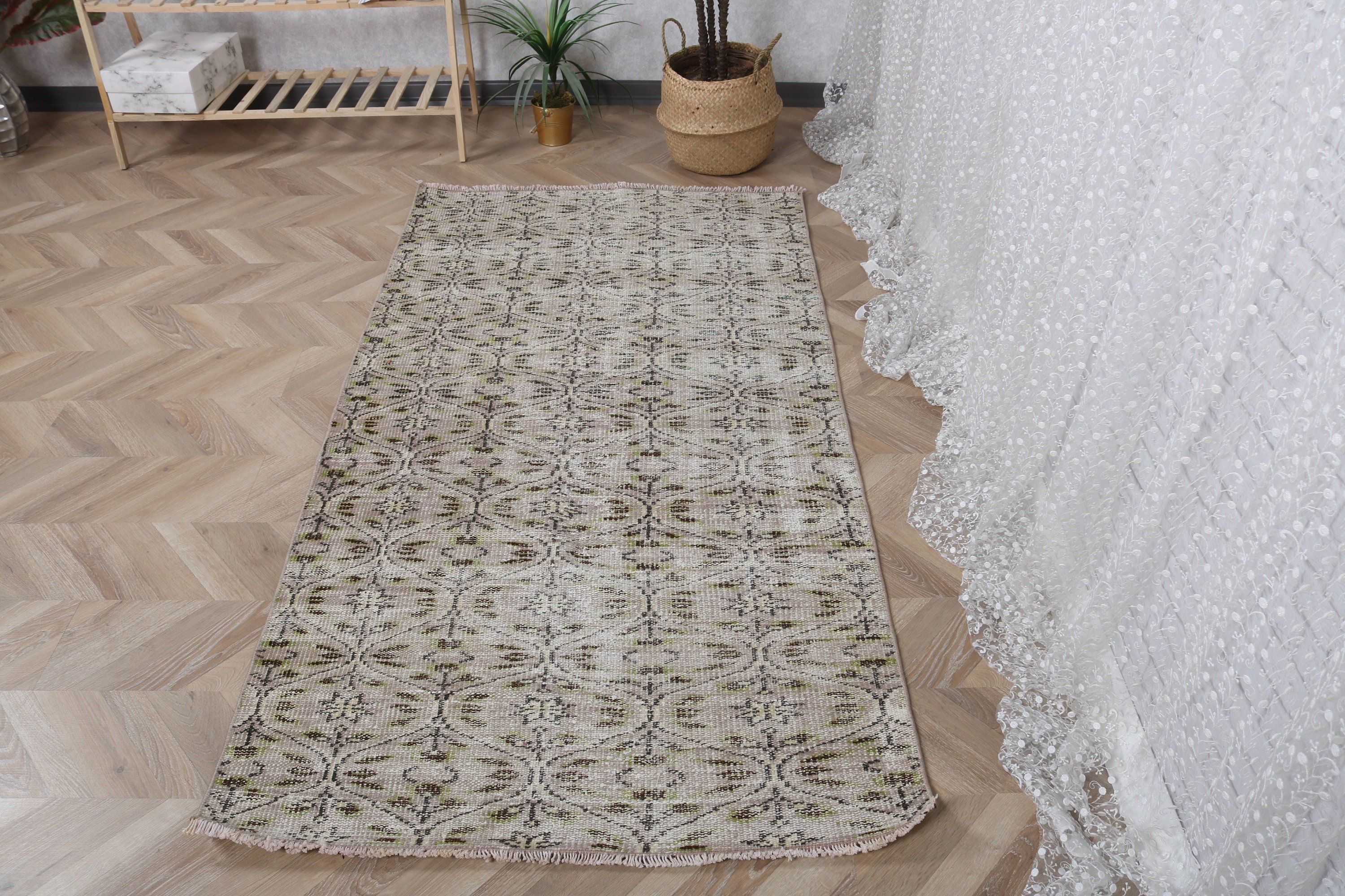 Modern Rugs, Green Flatweave Rug, Decorative Rugs, Vintage Rugs, Luxury Rugs, Turkish Rugs, Vintage Accent Rug, 3.4x6.6 ft Accent Rugs