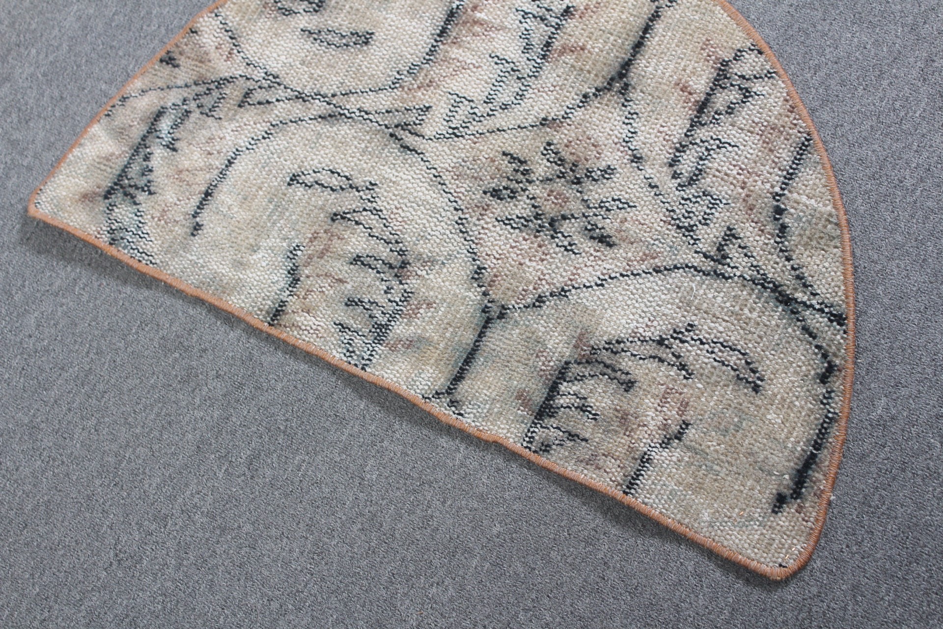 Bathroom Rug, Home Decor Rug, Beige Moroccan Rug, Turkey Rugs, Vintage Rug, 2.5x1.5 ft Small Rug, Antique Rug, Car Mat Rugs, Turkish Rugs