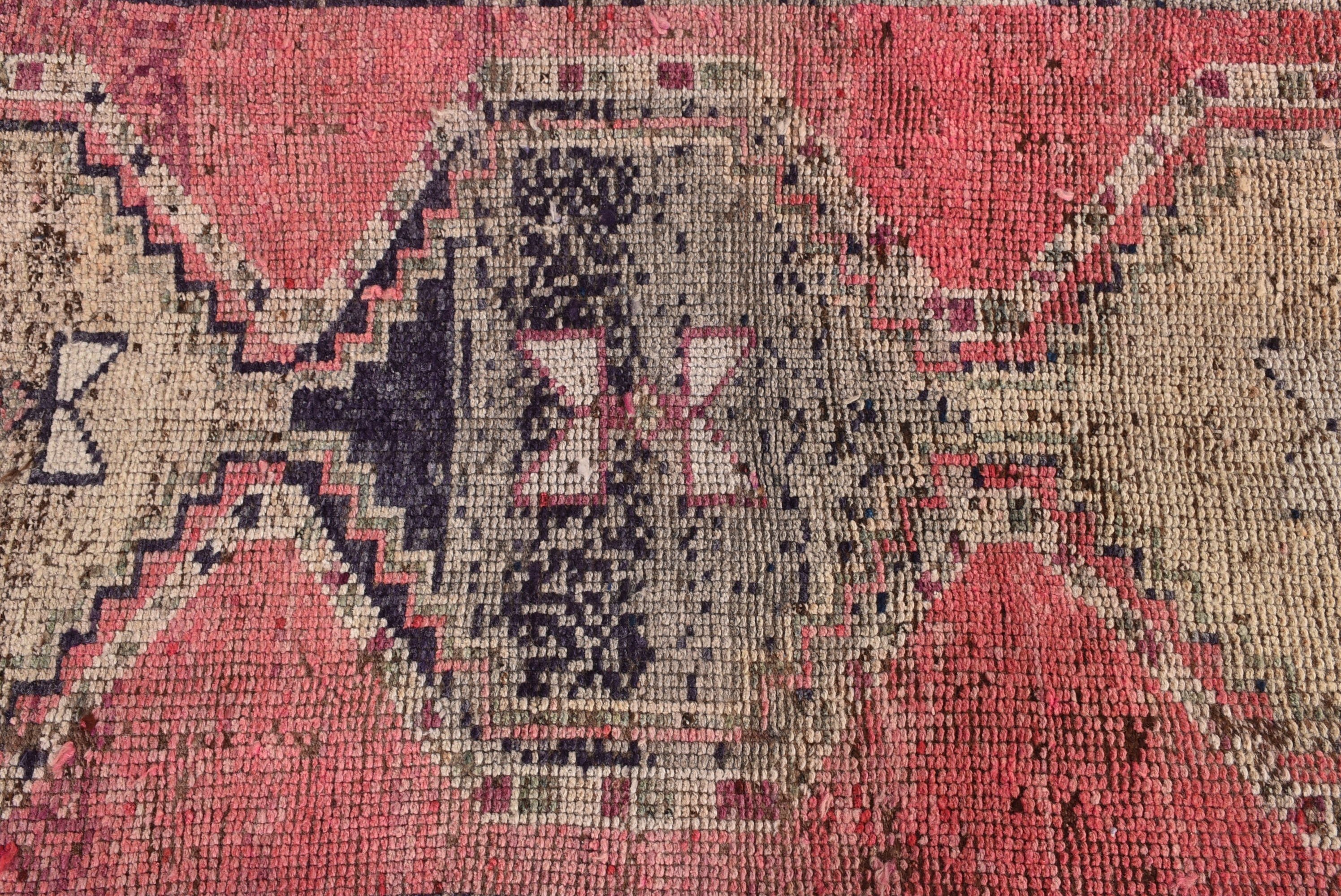 Red Anatolian Rug, Vintage Rugs, Hallway Rugs, Turkish Rug, Tribal Rug, Corridor Rugs, Oriental Rug, 2.8x10.4 ft Runner Rugs, Statement Rug