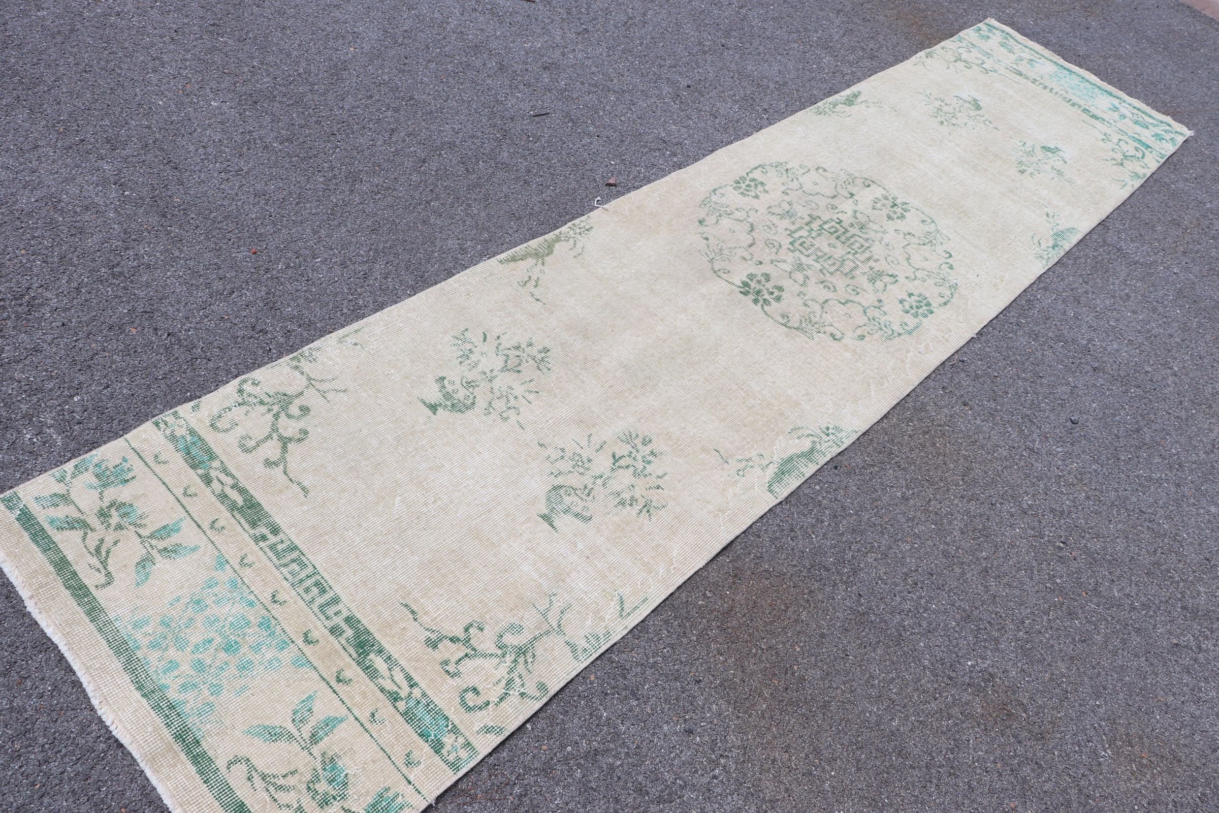 Yün Halılar, Türk Halısı, Merdiven Halısı, Koridor Halıları, Koridor Halıları, Yeşil 2.5x11 ft Runner Halıları, Vintage Halı, Havalı Halı