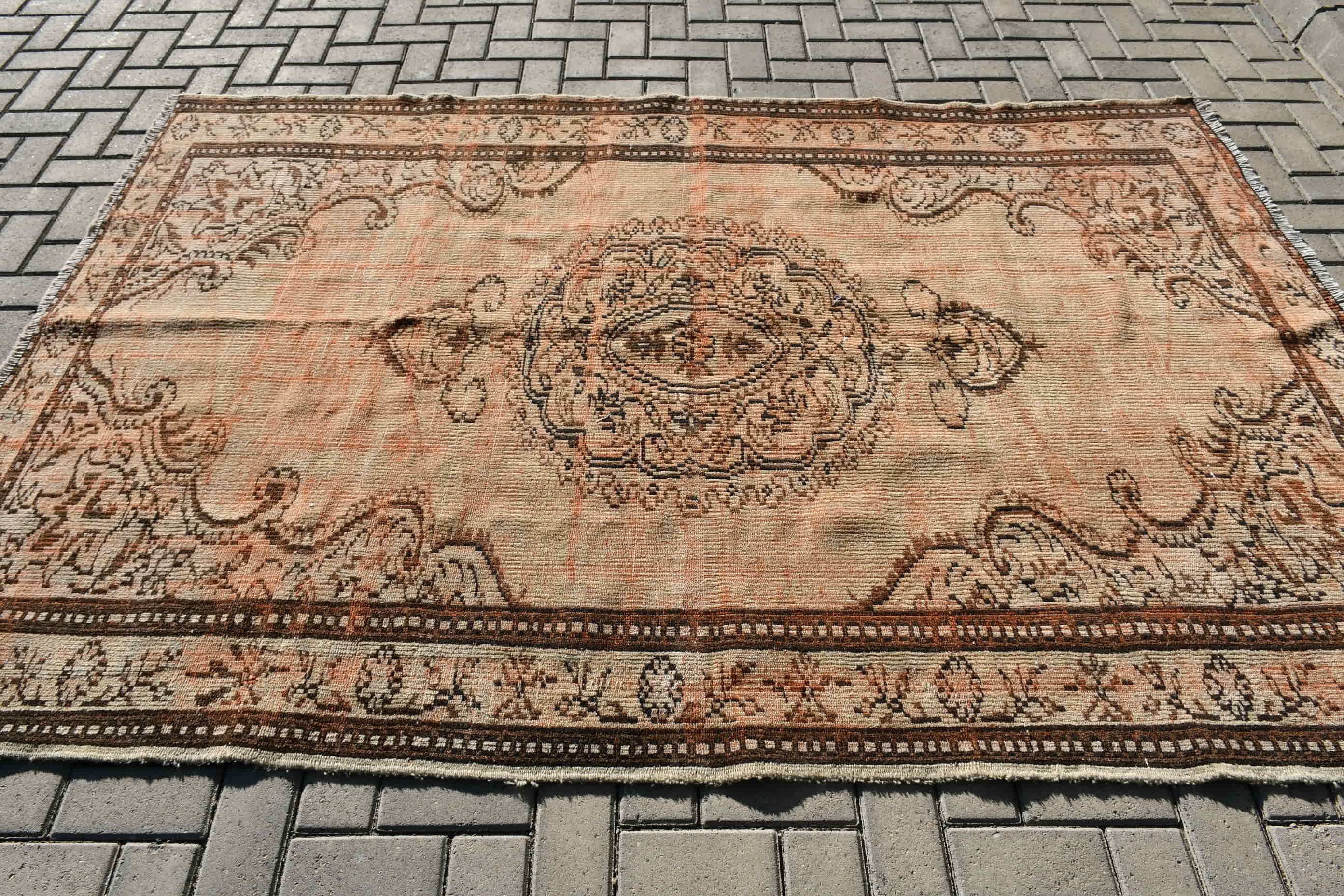 Turkish Rugs, 5.5x8 ft Large Rug, Vintage Rug, Dining Room Rug, Brown Antique Rug, Anatolian Rug, Cool Rug, Rugs for Salon, Bedroom Rugs