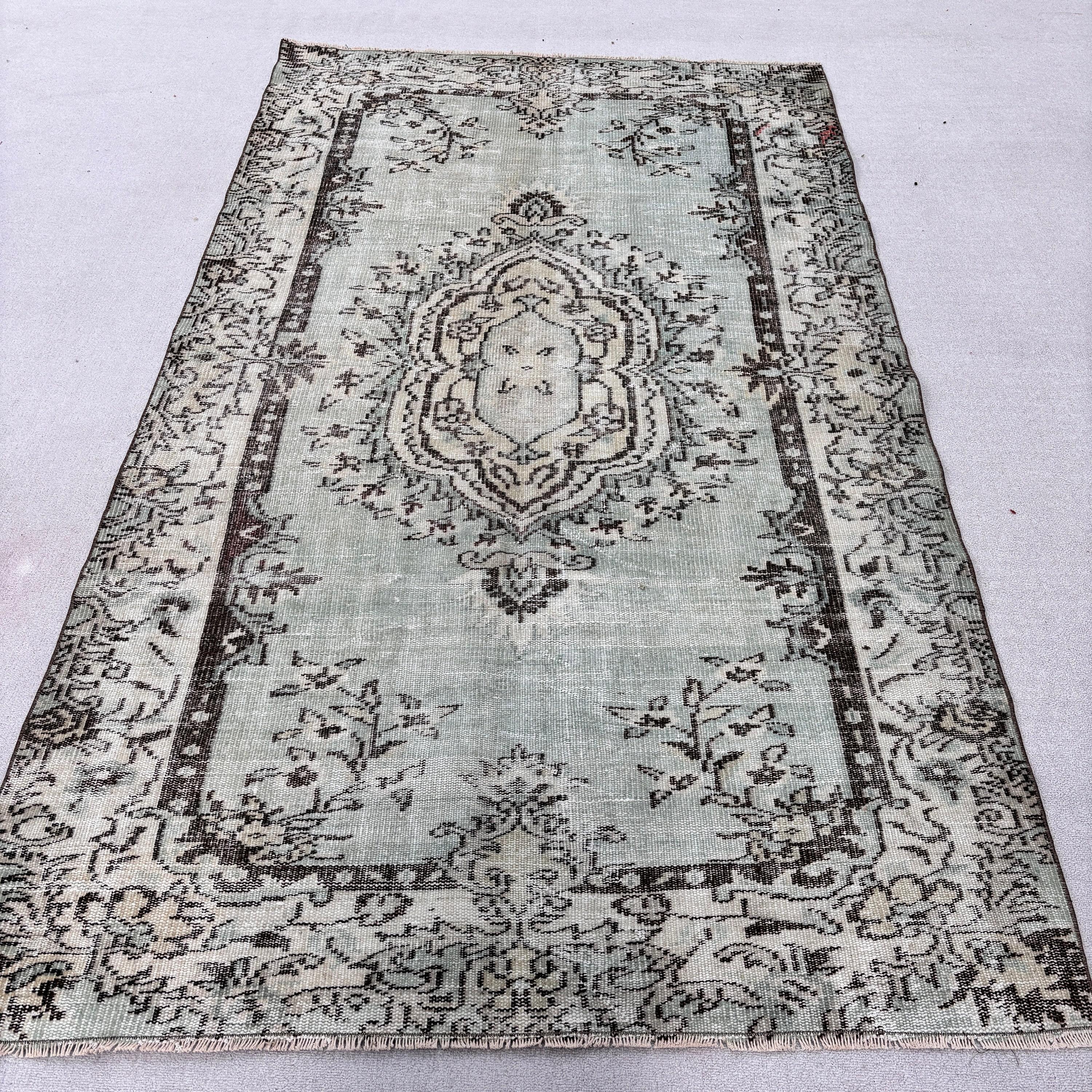 Türk Halısı, Yün Halılar, 4,8x8,2 ft Alan Halıları, Vintage Halılar, Anadolu Halısı, İç Mekan Halısı, Mavi Geometrik Halılar, İç Mekan Halıları, Lüks Halı