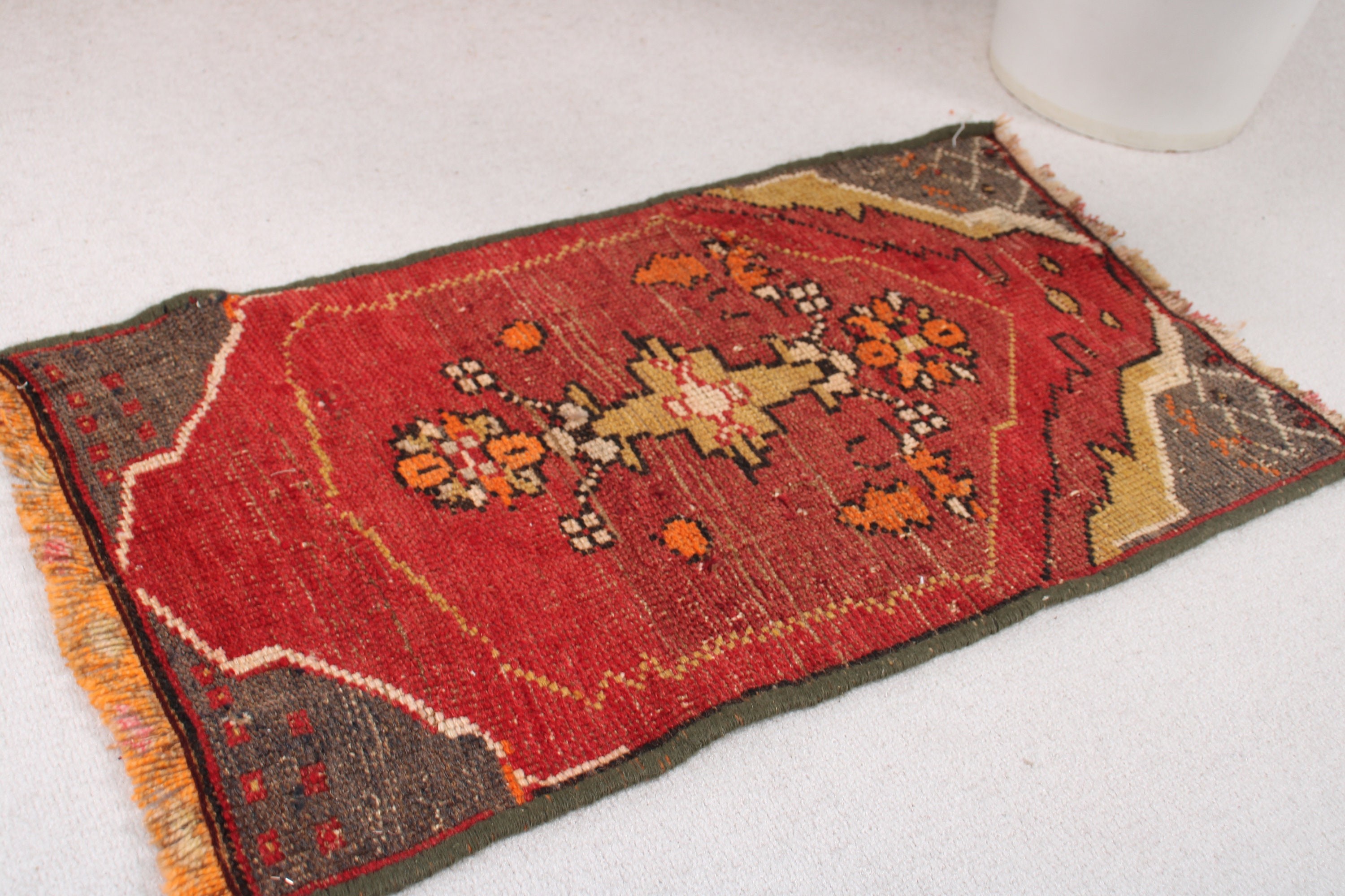 Flatweave Rugs, Wall Hanging Rugs, Turkish Rugs, Bedroom Rug, 1.4x2.4 ft Small Rug, Vintage Rugs, Statement Rugs, Red Home Decor Rugs