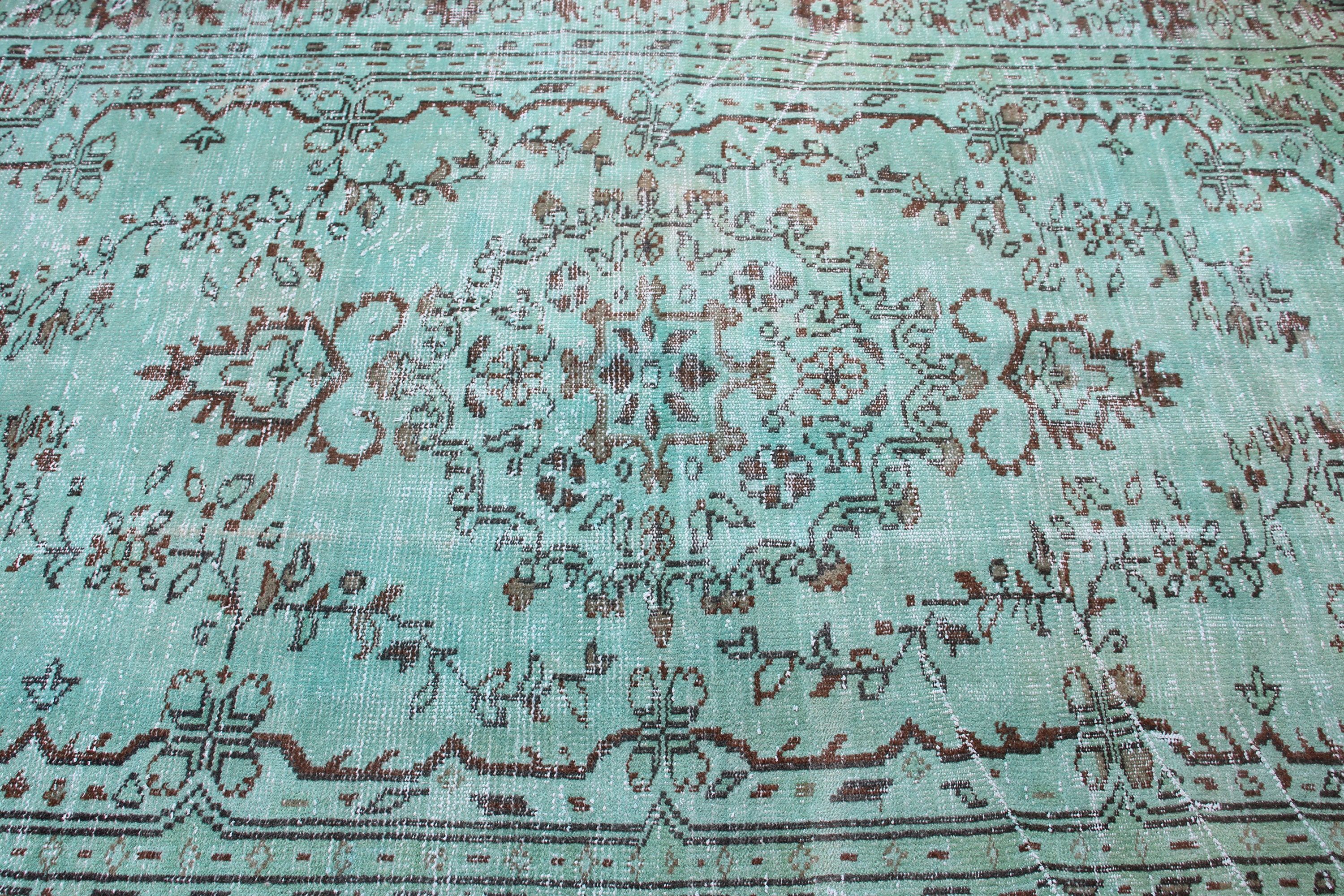 Yeşil Oryantal Halı, Fas Halısı, Lüks Halılar, 5,3x9,8 ft Büyük Halılar, Büyük Boho Halısı, Büyük Vintage Halı, Türk Halıları, Vintage Halılar