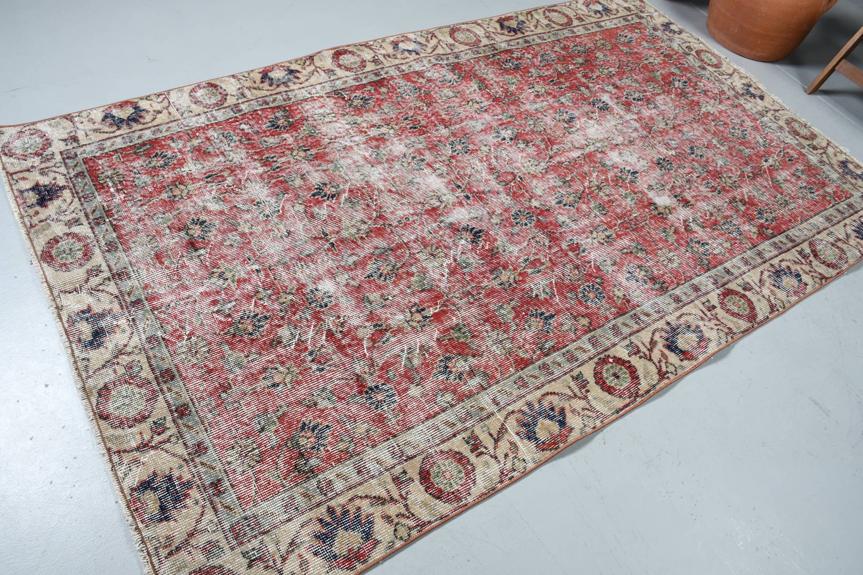 Bedroom Rugs, Red Cool Rug, 4.7x8.1 ft Area Rug, Rugs for Bedroom, Cool Rug, Turkish Rugs, Dining Room Rug, Vintage Rugs, Vintage Decor Rug