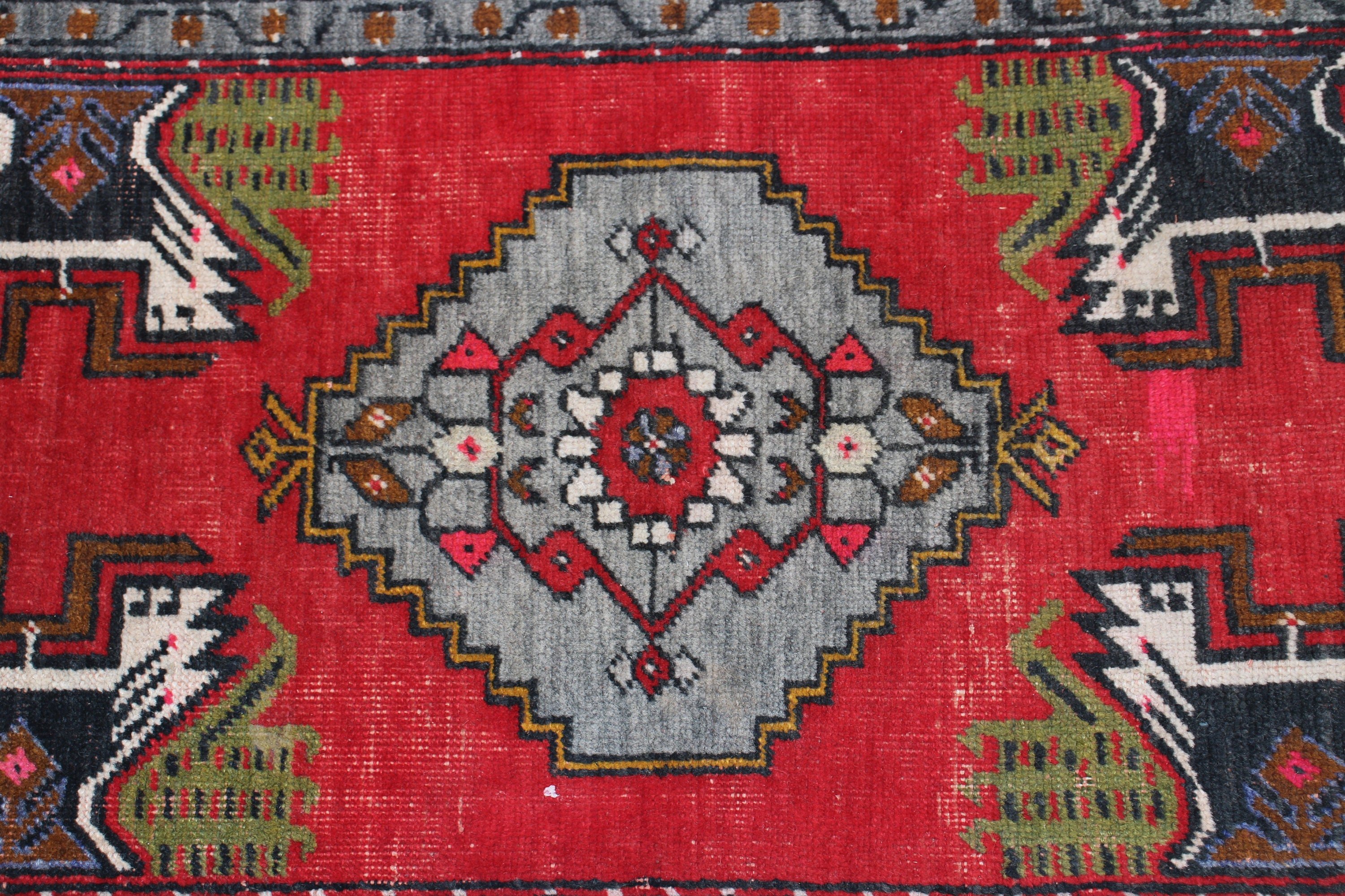 Türk Halısı, Küçük Boho Halısı, Fas Halısı, Kırmızı 1.7x3.4 ft Küçük Halı, Nötr Halılar, Araba Paspas Halıları, Vintage Halılar, Banyo Halıları