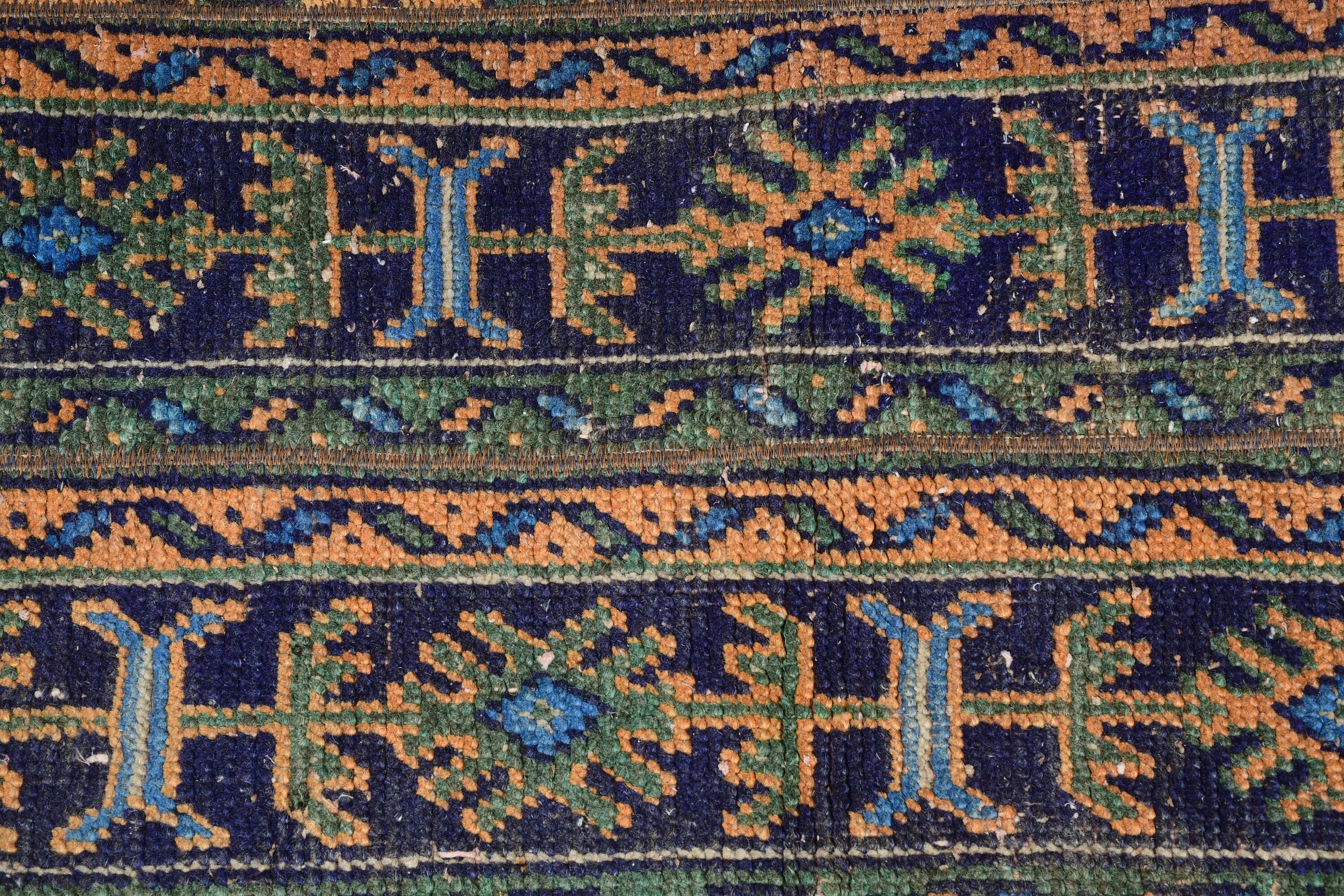 Türk Halısı, 3.3x6.7 ft Aksan Halısı, Çocuk Odası Halıları, Giriş Halısı, Fas Halısı, Yün Halı, Vintage Halı, Sarı Oryantal Halı, Çocuk Halısı