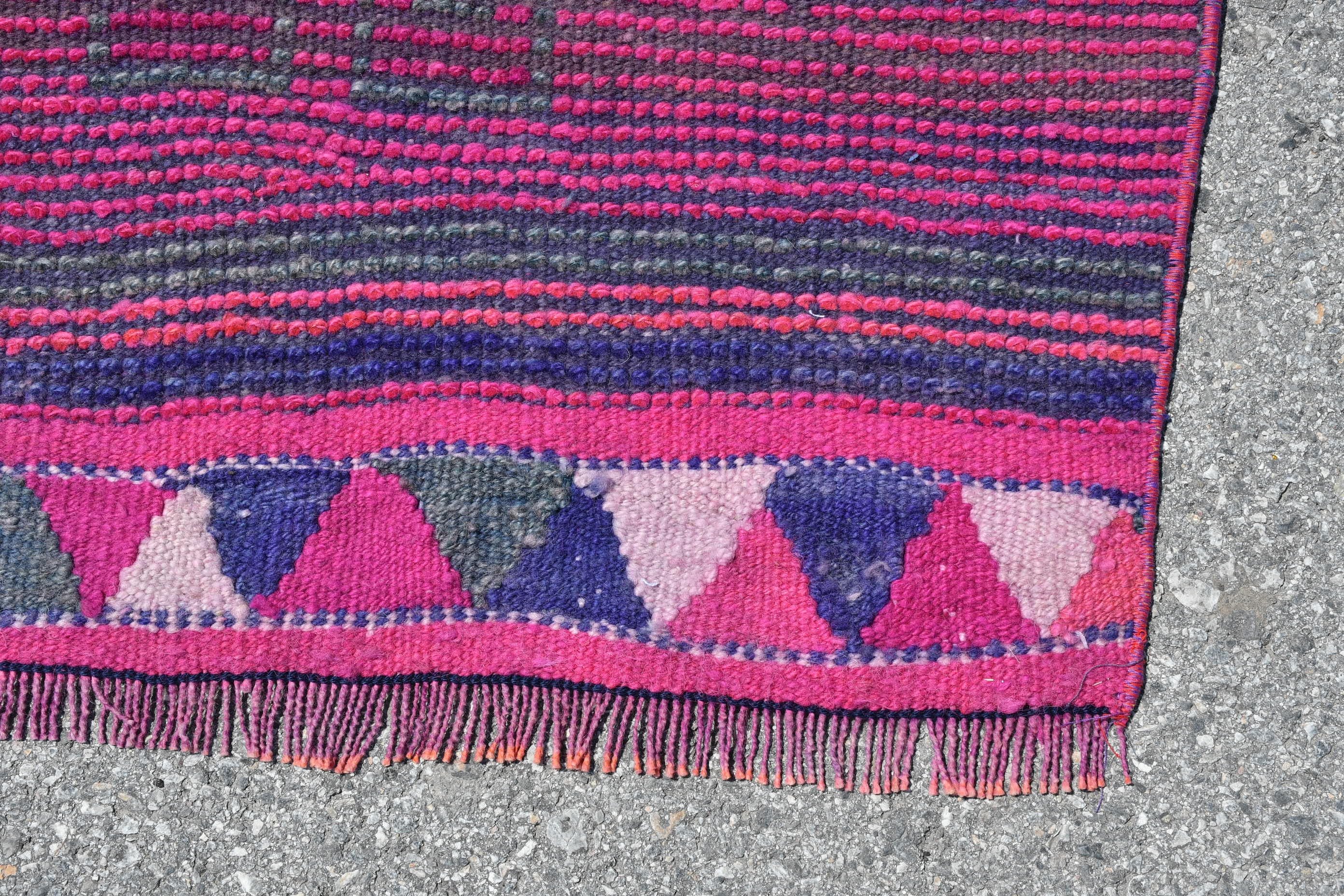Office Rugs, Anatolian Rugs, Kitchen Rug, Oushak Rugs, Bohemian Rug, Turkish Rug, Rugs for Runner, 2.7x11.2 ft Runner Rugs, Vintage Rug