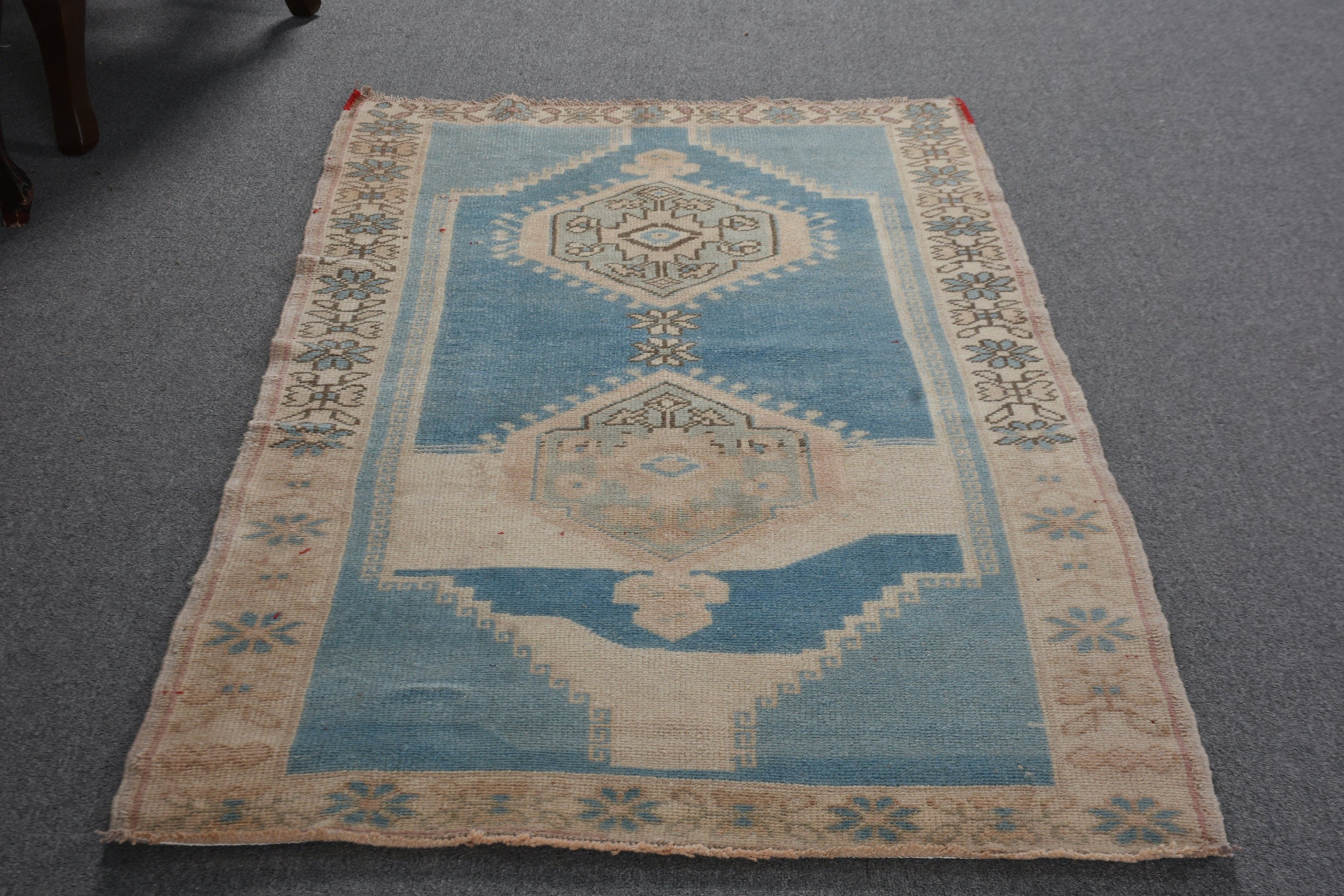 Giriş Halıları, Yün Halı, Vintage Halı, Anadolu Halıları, Kahverengi Yün Halı, 2,9x5,7 ft Aksan Halıları, Çocuk Halısı, Mutfak Halısı, Türk Halıları