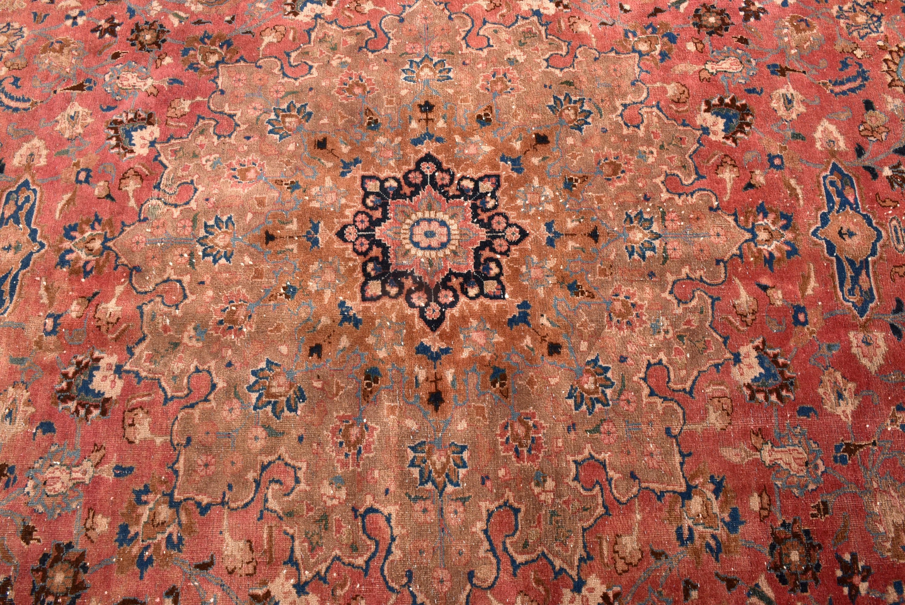 9.6x12.3 ft Büyük Boy Halılar, Vintage Halılar, Açıklama Halıları, Ev Dekorasyonu Halıları, Türk Halısı, Oturma Odası Halısı, Pembe Yatak Odası Halısı, Salon Halısı