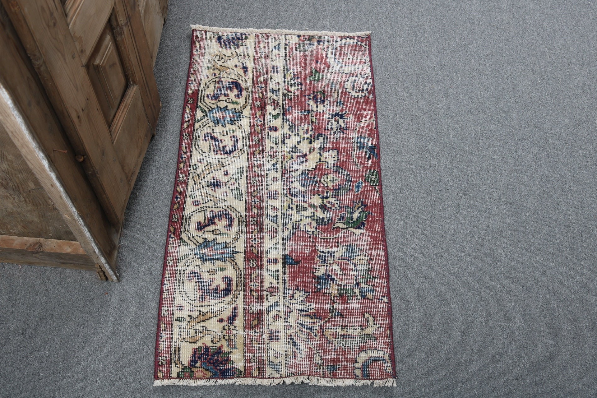 Mor Yatak Odası Halısı, Boho Halıları, 1.6x3.1 ft Küçük Halı, Küçük Alan Halıları, Çocuk Halıları, Türk Halısı, Hindi Halısı, Vintage Halılar, Mutfak Halıları