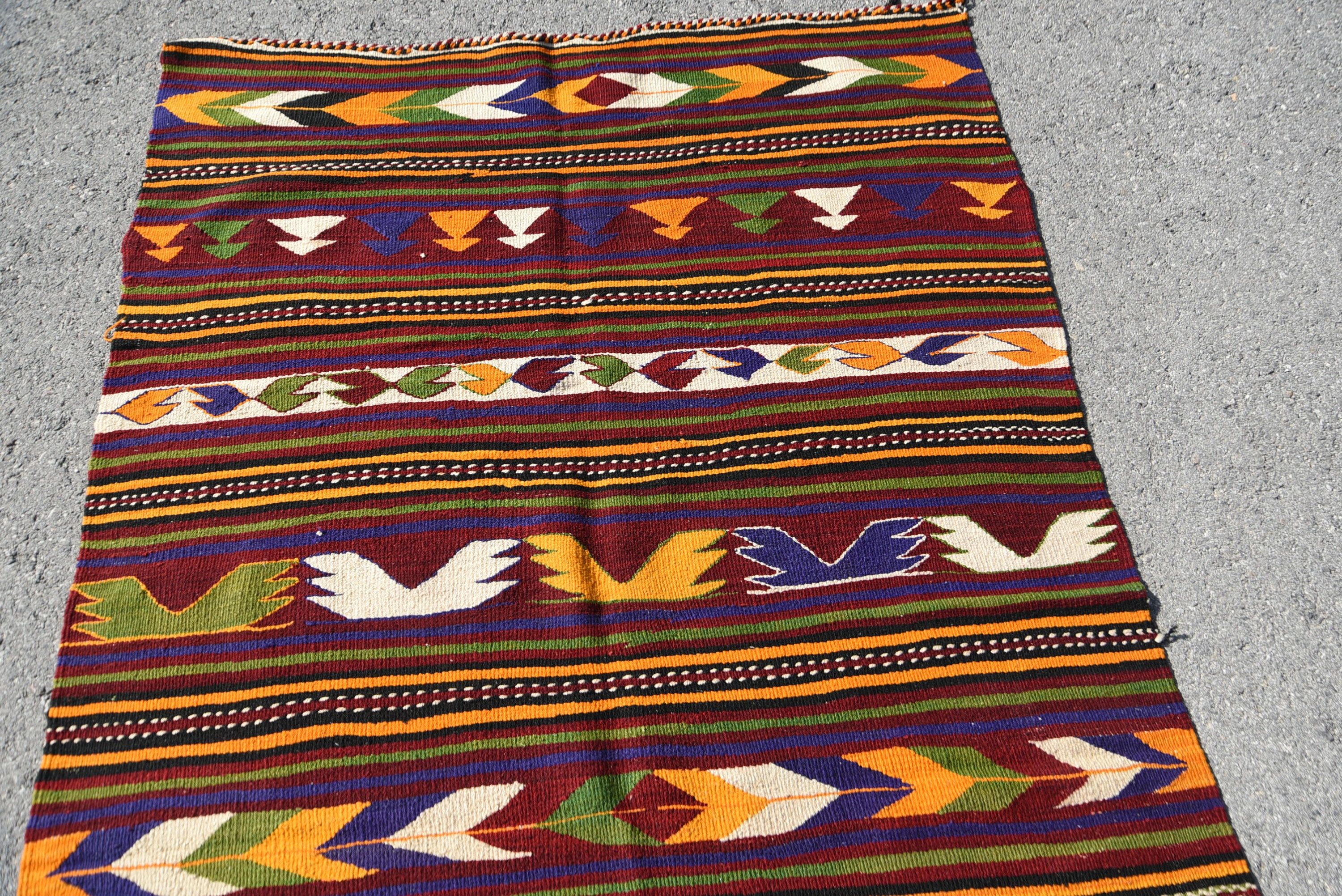 Kitchen Rug, Rugs for Living Room, Floor Rug, Vintage Rug, Kilim, Nomadic Rug, Antique Rugs, Turkish Rug, Bedroom Rug, 4.3x8.6 ft Area Rug