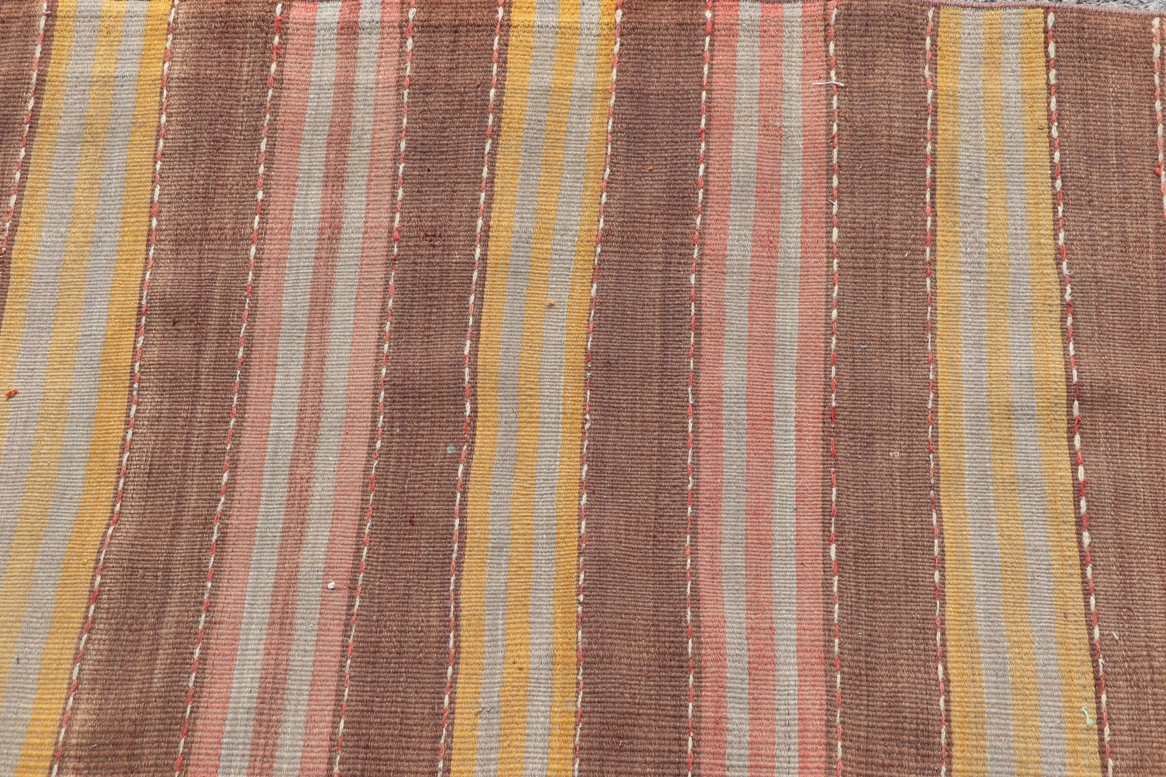 Türk Halısı, 2.4x10.4 ft Runner Halısı, Yer Halıları, Kahverengi Mutfak Halısı, Vintage Halı, Eklektik Halı, Kilim, Koridor Halıları, Merdiven Halısı, Yatak Odası Halısı