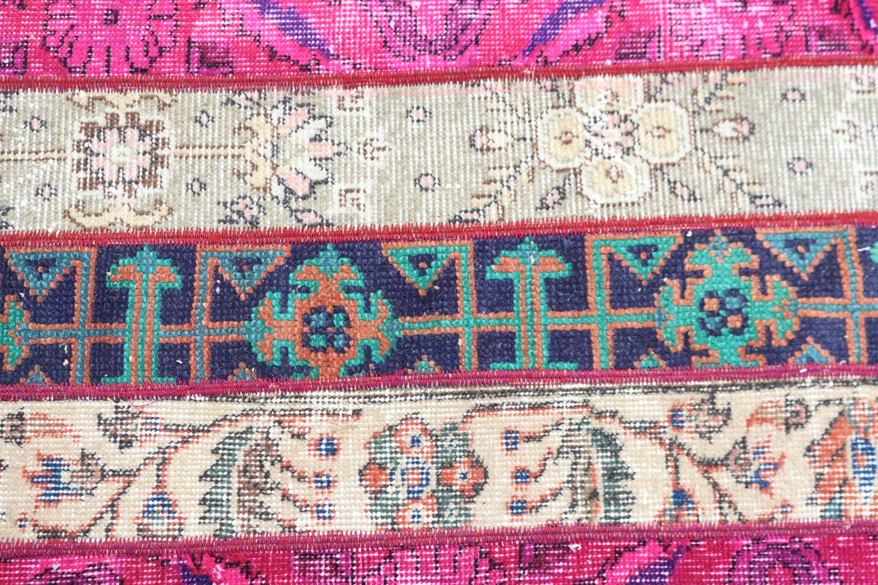 Pembe 1.7x3.1 ft Küçük Halı, Küçük Vintage Halılar, Ev Dekorasyonu Halısı, Küçük Boho Halısı, Vintage Halılar, Boho Halısı, Türk Halıları