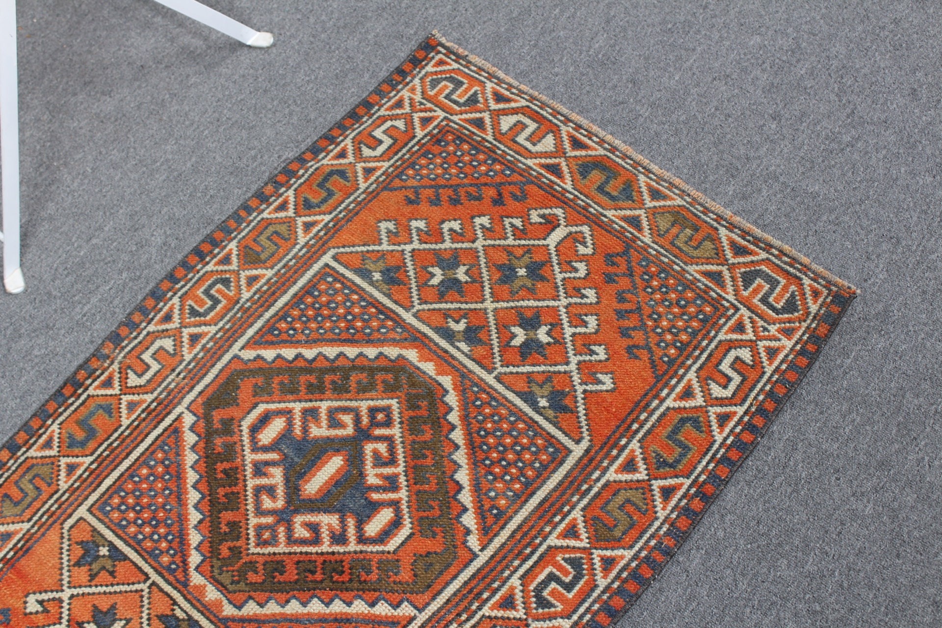 Wall Hanging Rugs, Home Decor Rug, Kitchen Rugs, Vintage Rugs, Rugs for Nursery, 2.1x3 ft Small Rug, Orange Bedroom Rug, Turkish Rug