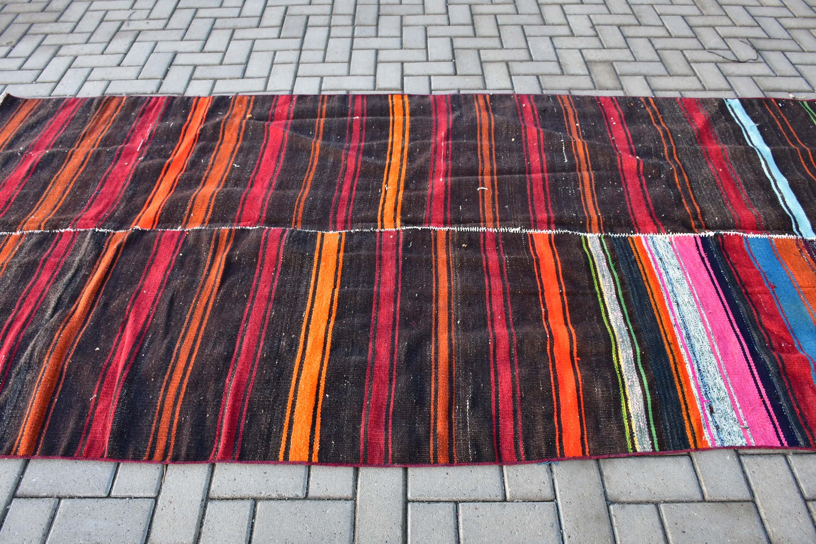 Oturma Odası Halıları, Türk Halısı, Vintage Halı, Siyah Yatak Odası Halıları, Salon Halısı, 4.7x10.1 ft Büyük Halılar, Yatak Odası Halısı, Kilim