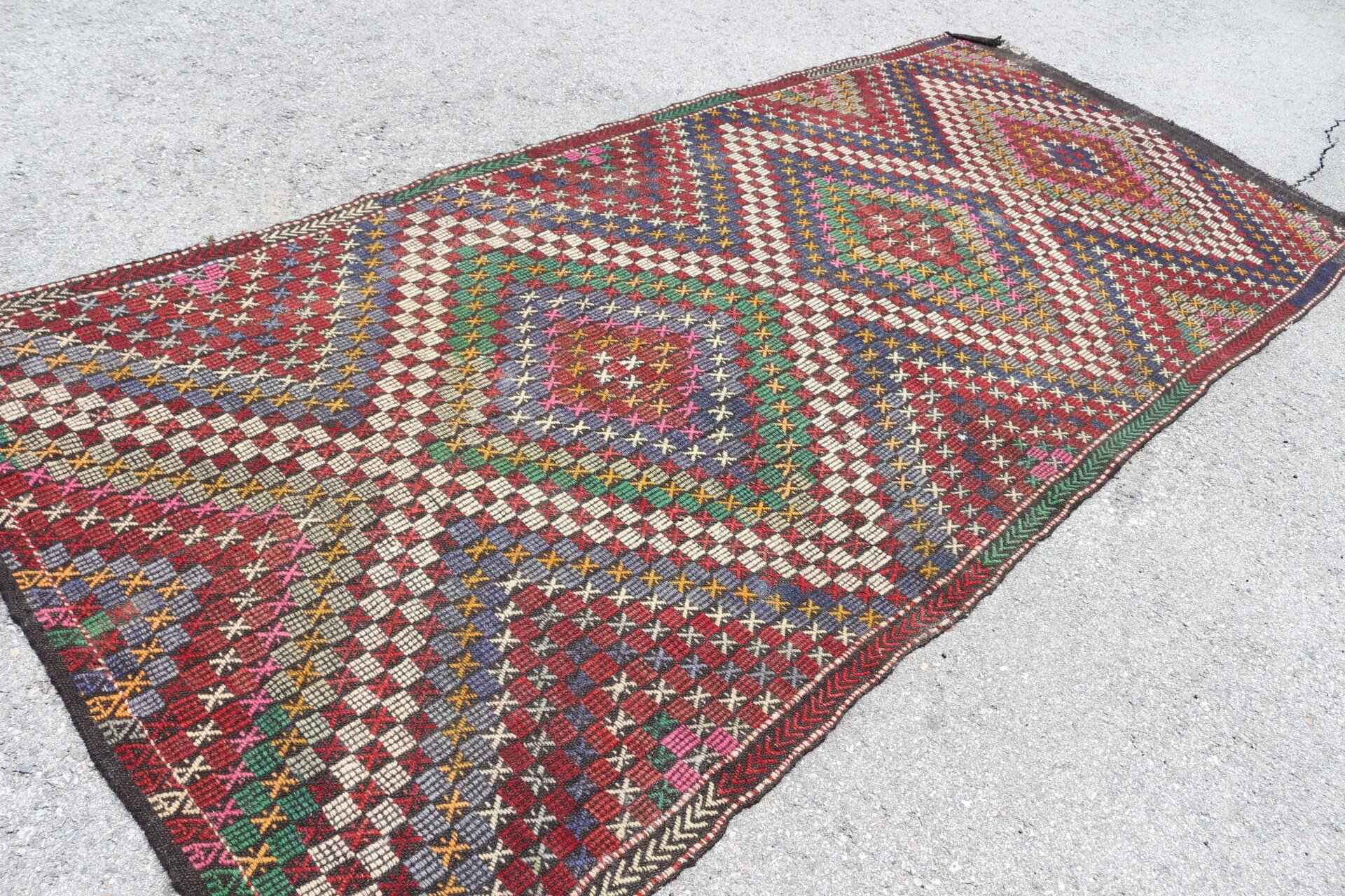 Ev Dekor Halıları, Mutfak Halısı, Kırmızı Oryantal Halılar, Türk Halısı, Vintage Halı, 5.2x11.9 ft Büyük Halı, Yatak Odası Halısı, Kilim, Yemek Odası Halıları