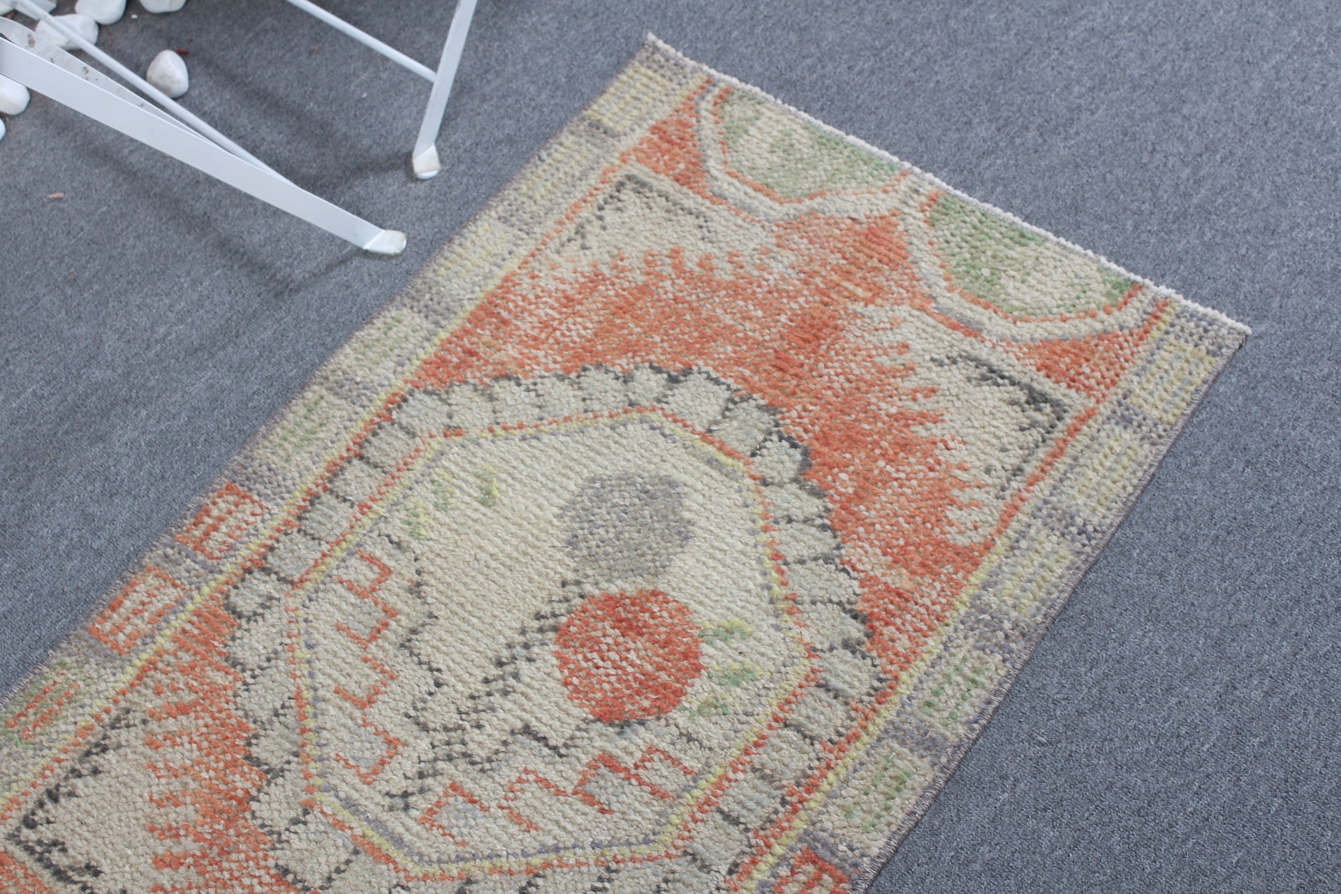 Wall Hanging Rug, 1.8x3.4 ft Small Rug, Bedroom Rug, Nursery Rugs, Muted Rug, Orange Anatolian Rug, Vintage Rug, Turkish Rug