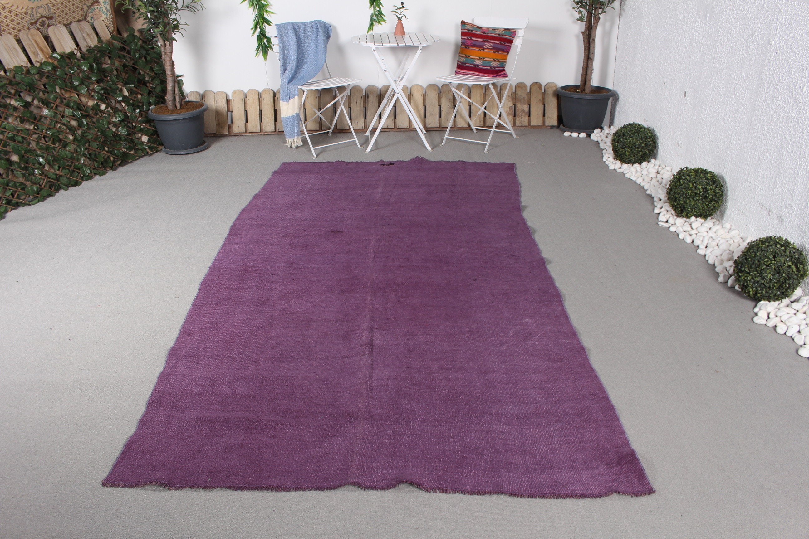 Purple Antique Rug, Art Rugs, 5x9.3 ft Large Rugs, Vintage Rug, Home Decor Rugs, Moroccan Rugs, Dining Room Rug, Bedroom Rugs, Turkish Rugs