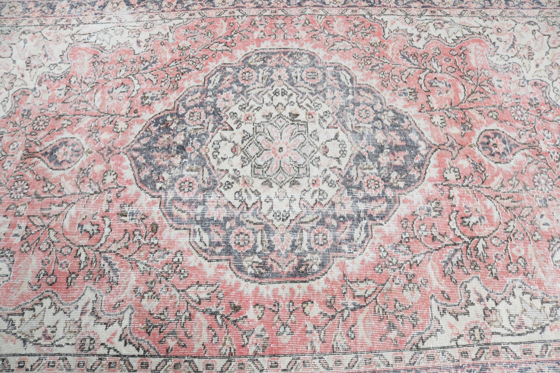 Estetik Halılar, Fas Halısı, 5.7x9.5 ft Büyük Halılar, Salon Halıları, Yün Halı, Büyük Oushak Halıları, Vintage Halı, Türk Halısı, Pembe Fas Halıları