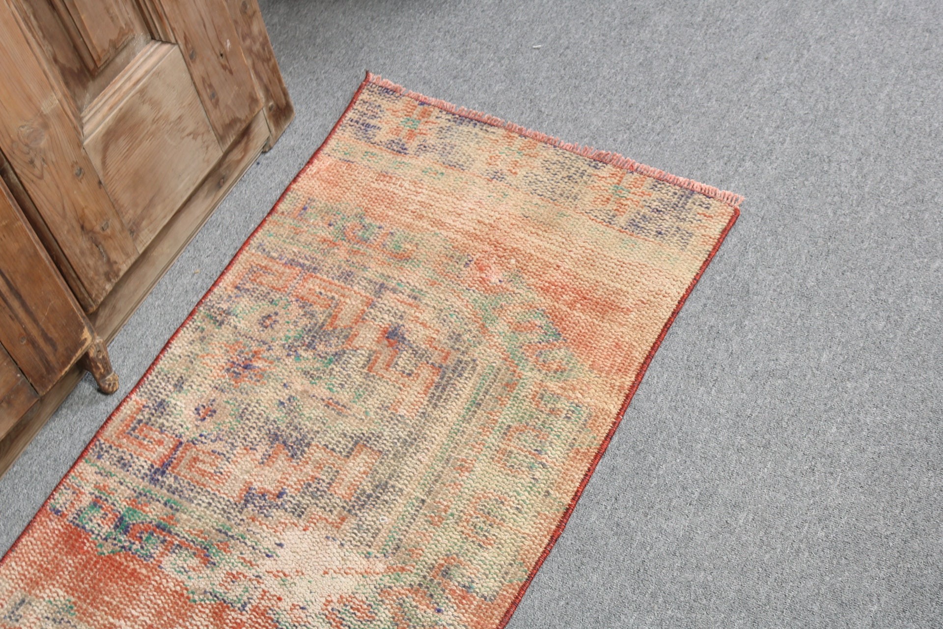 Turkish Rug, Entry Rugs, Small Area Rugs, Oriental Rug, Red  1.6x3.3 ft Small Rugs, Geometric Rugs, Vintage Rug, Boho Rugs