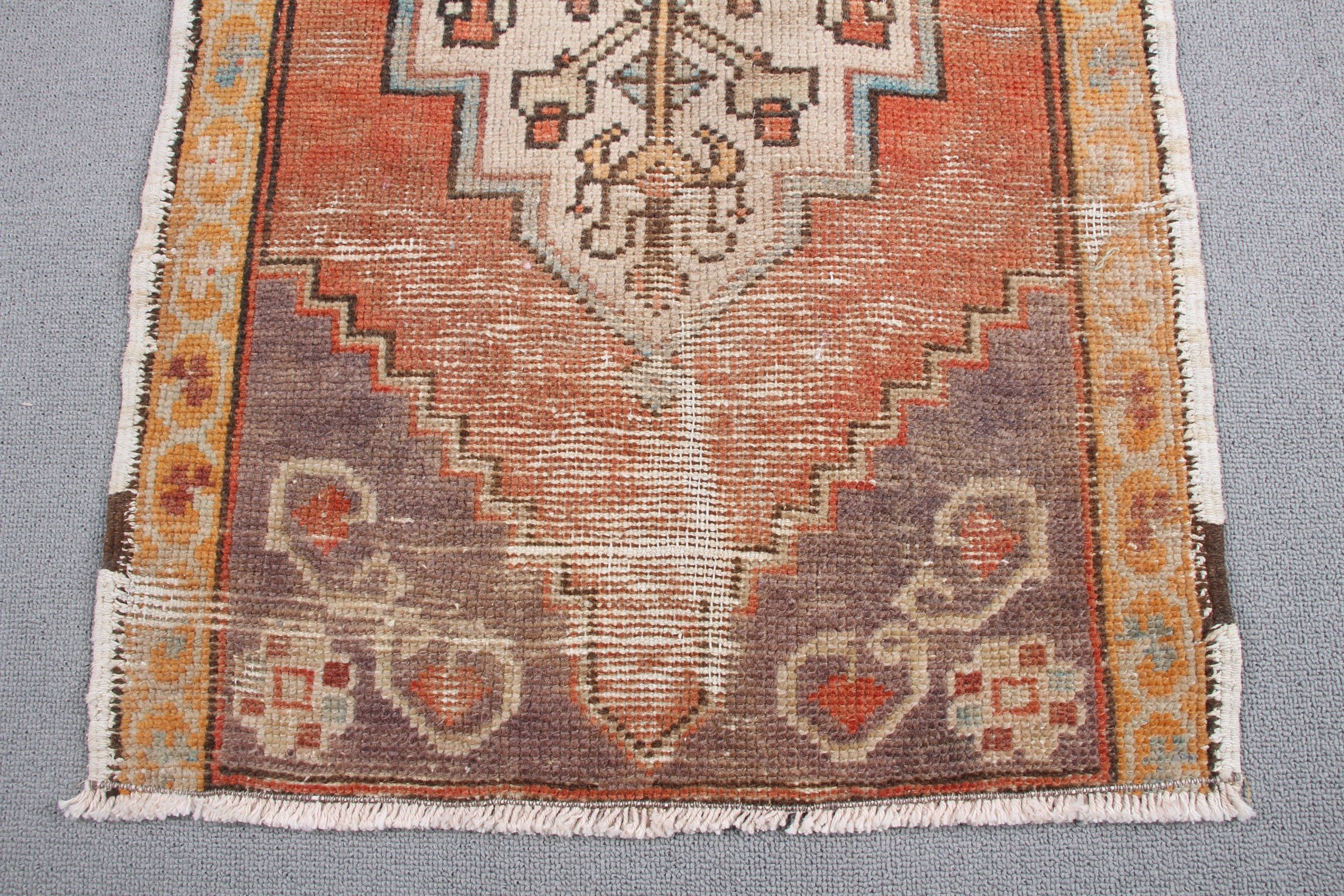 Wool Rug, Moroccan Rug, Wall Hanging Rug, Rugs for Bathroom, Kitchen Rug, 1.8x3.1 ft Small Rugs, Brown Wool Rugs, Vintage Rug, Turkish Rug