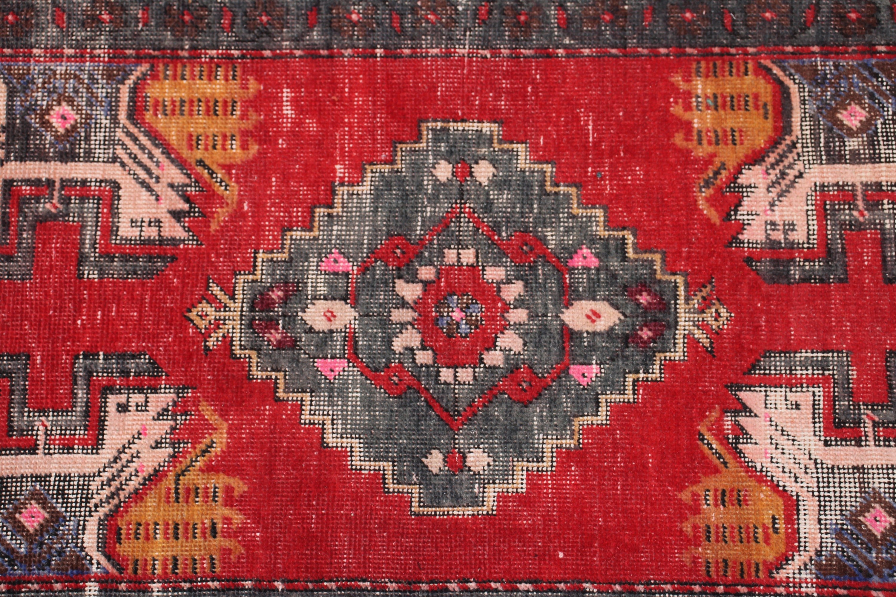 Boho Halı, Nötr Halı, 1.6x3.1 ft Küçük Halı, Giriş Halıları, Türk Halısı, Banyo Halıları, Kırmızı Fas Halısı, Vintage Halılar, Duvara Asılı Halı