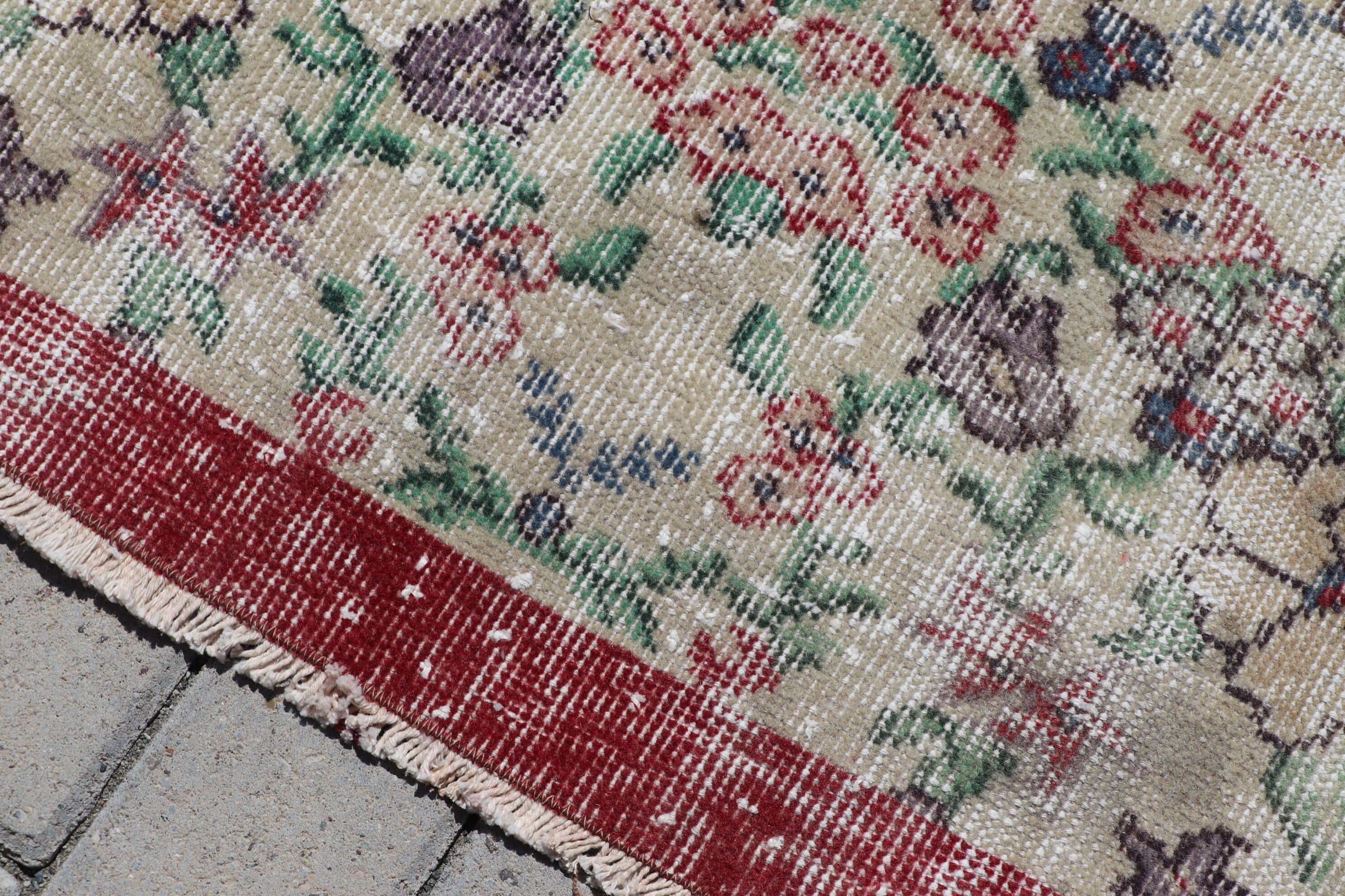 Red Bedroom Rugs, Floor Rugs, Turkish Rug, Kitchen Rugs, 3.6x6.5 ft Accent Rug, Rugs for Nursery, Nursery Rug, Moroccan Rugs, Vintage Rug