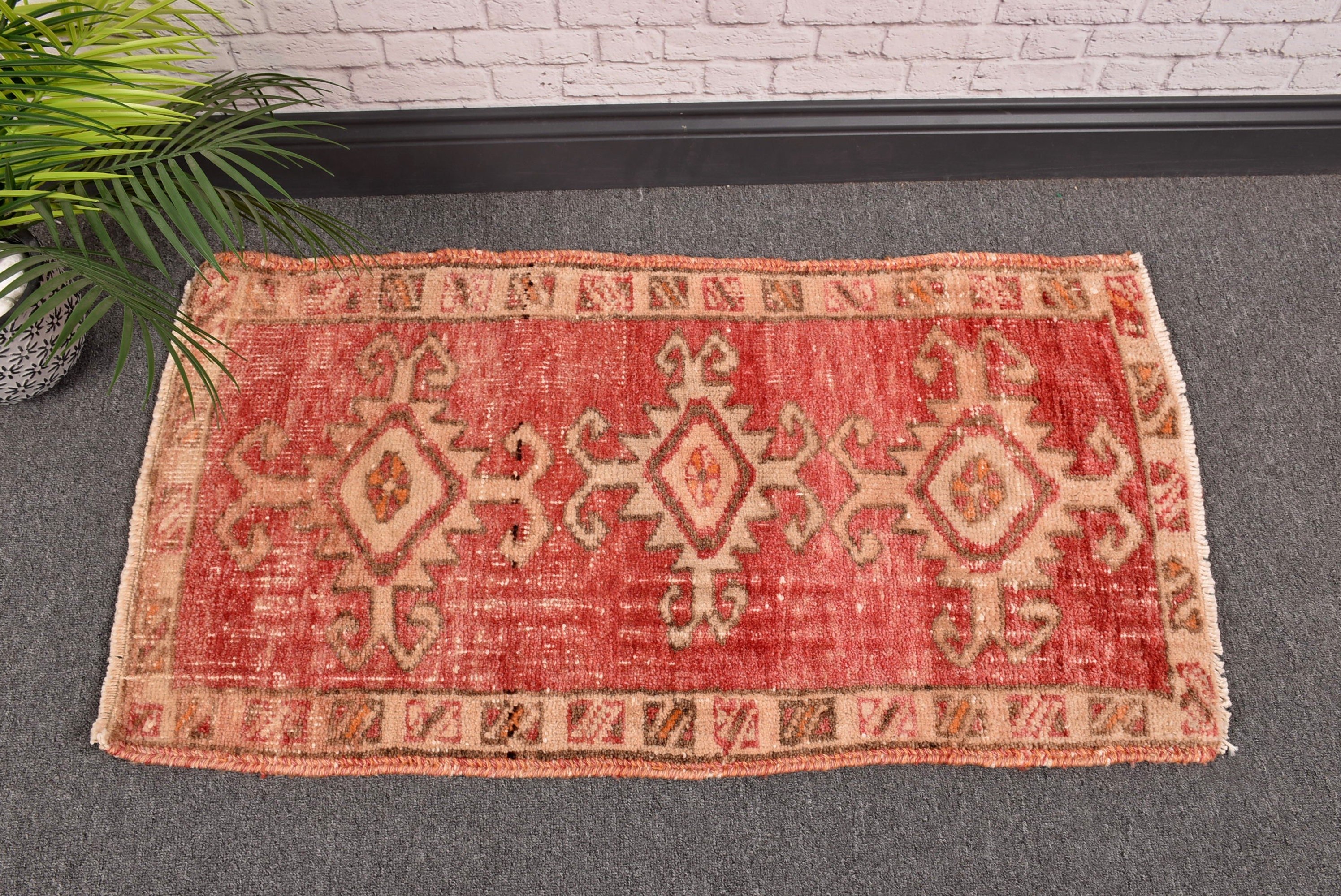 Floor Rug, Bedroom Rug, Turkish Rugs, 1.8x3.2 ft Small Rugs, Beige Statement Rug, Small Boho Rugs, Kitchen Rug, Vintage Rugs, Flatweave Rug