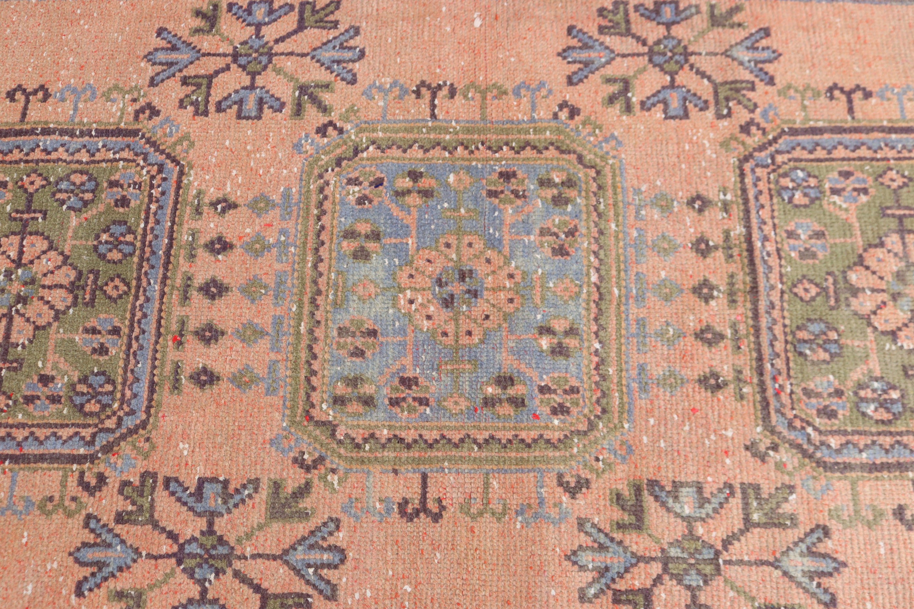 Türk Halıları, Yer Halıları, 2.9x10.9 ft Runner Halıları, Koridor Halıları, Vintage Halılar, Turuncu Yer Halıları, Yatak Odası Halıları, Beni Ourain Runner Halısı