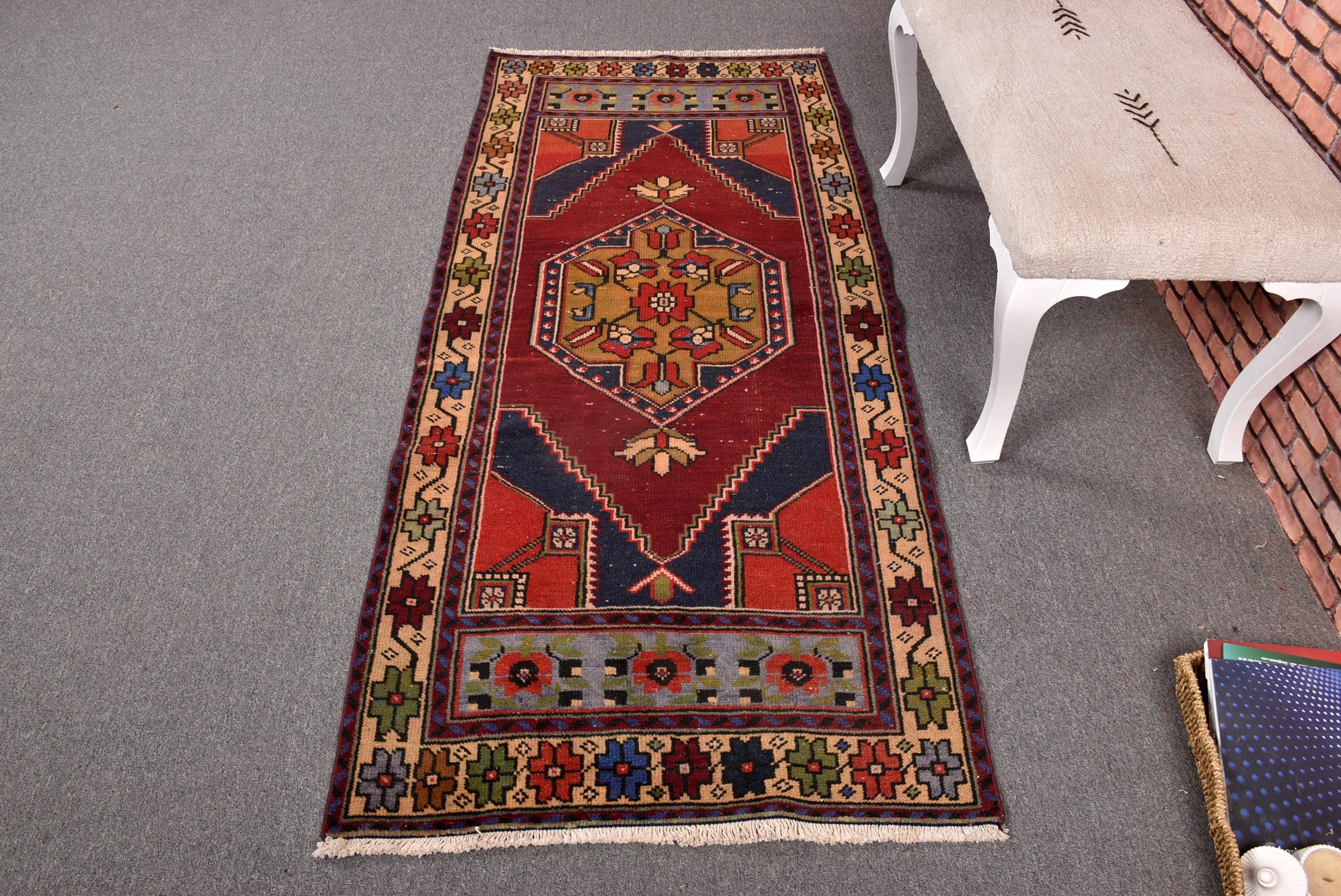 Etnik Halılar, Oryantal Halılar, Boho Vurgulu Halı, Türk Halısı, Vintage Halılar, Kırmızı Nötr Halı, 2,8x6,6 ft Vurgulu Halılar, Düz Dokuma Halı, Çocuk Halısı