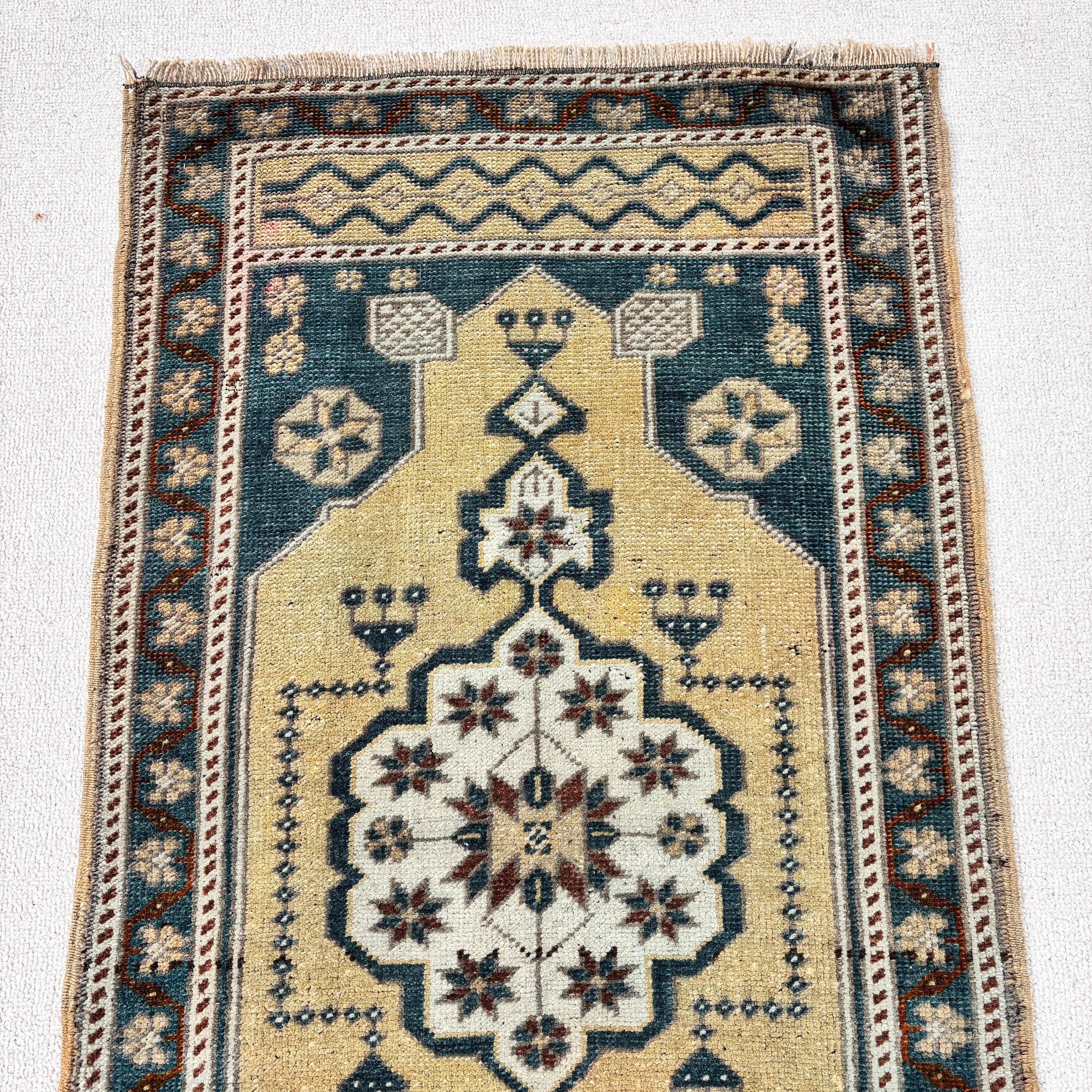 Luxury Rugs, Kitchen Rugs, 1.8x3.4 ft Small Rugs, Floor Rugs, Modern Rugs, Vintage Rugs, Green Anatolian Rugs, Turkish Rugs, Small Boho Rug