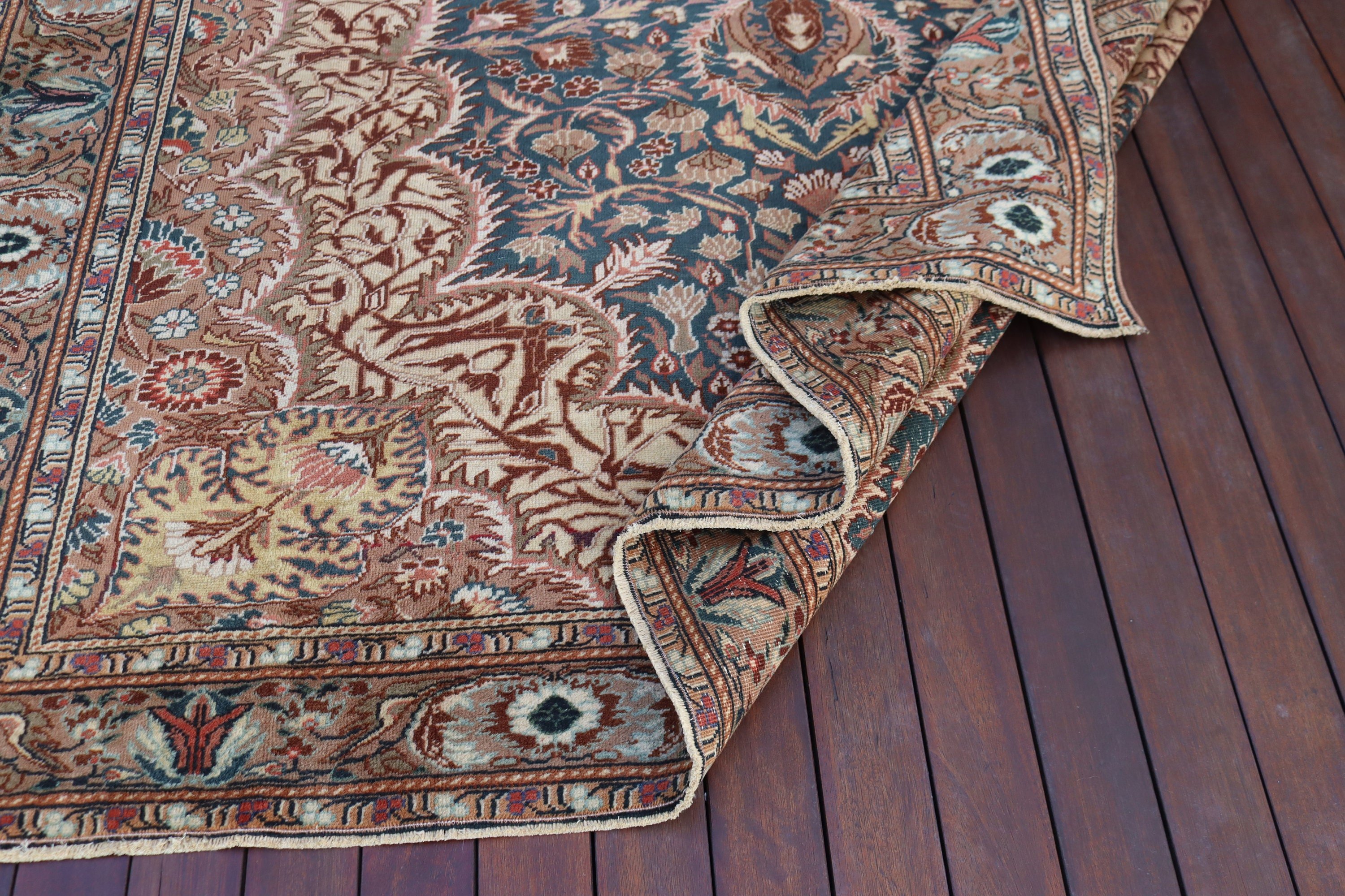 Yatak Odası Halısı, Türkiye Halısı, Türk Halısı, El Dokuma Halısı, Vintage Halı, 6.7x9.7 ft Büyük Halılar, Boho Halıları, Büyük Oushak Halıları, Kahverengi Yer Halısı